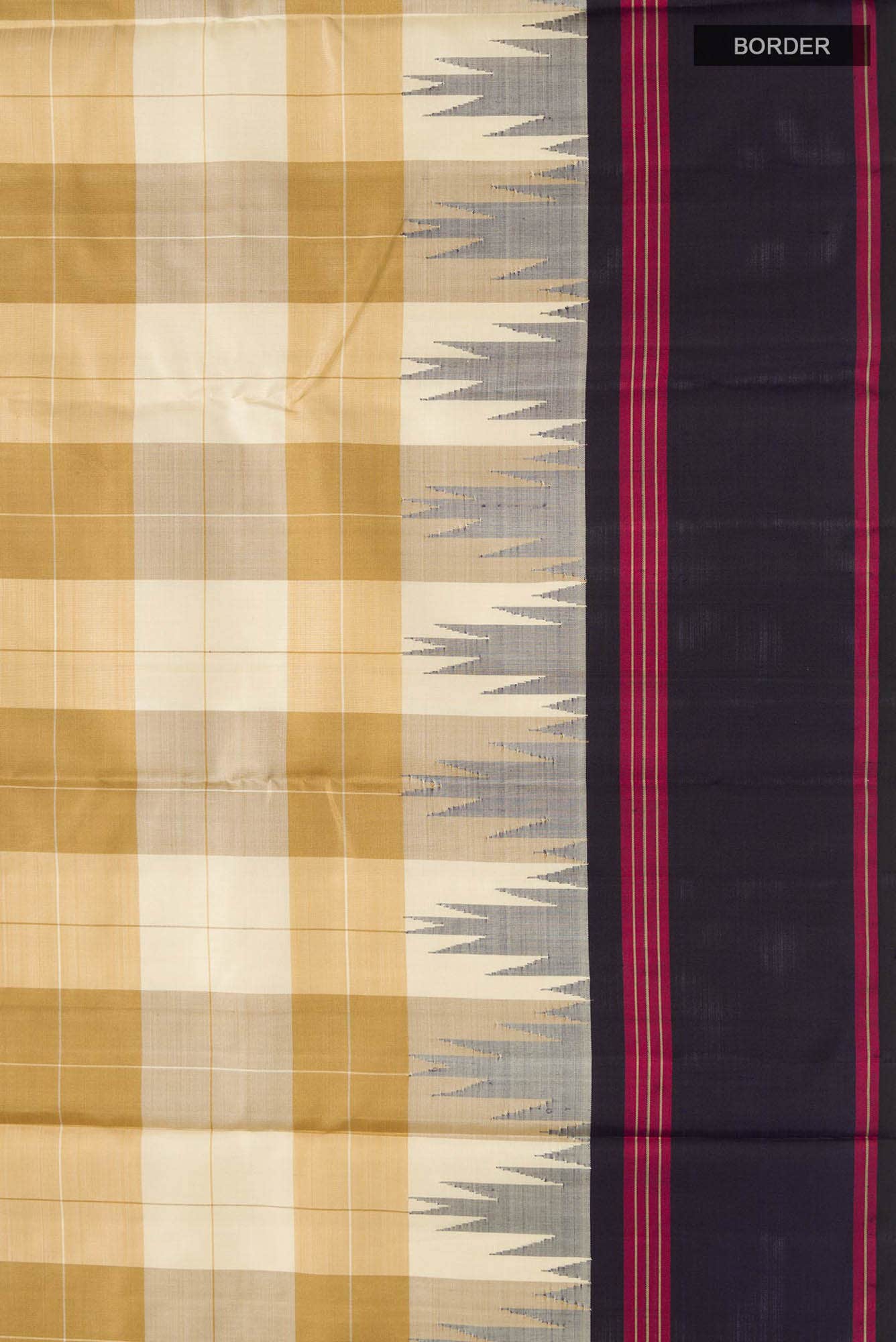 Beige Kanchipuram Silk Saree