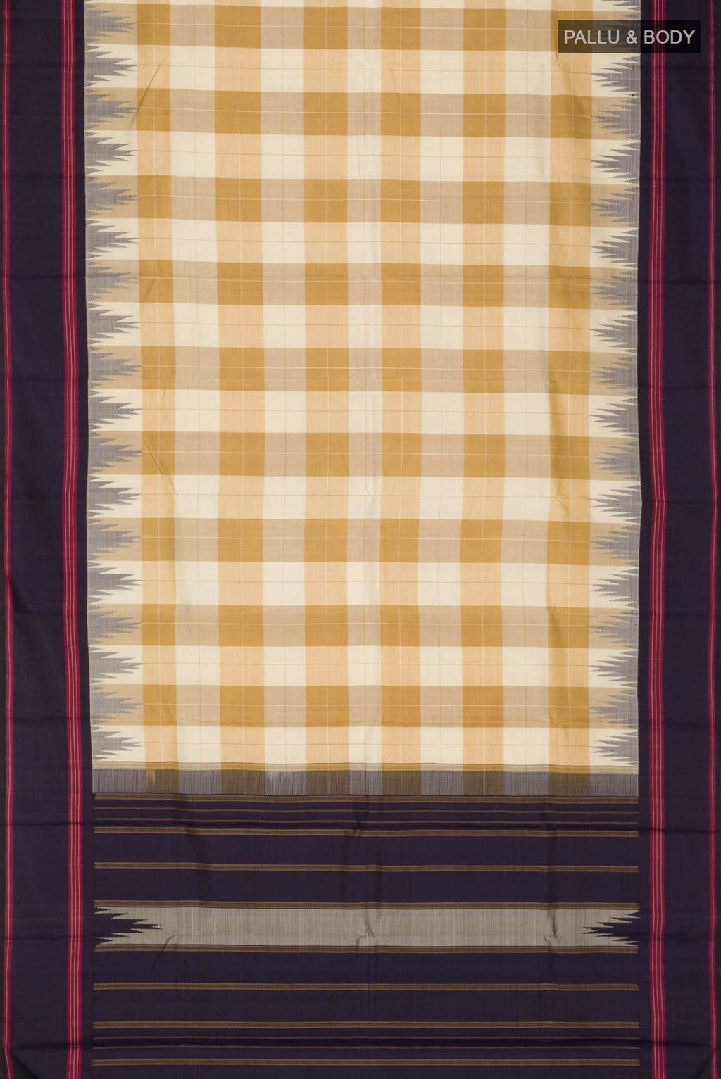 Beige Kanchipuram Silk Saree