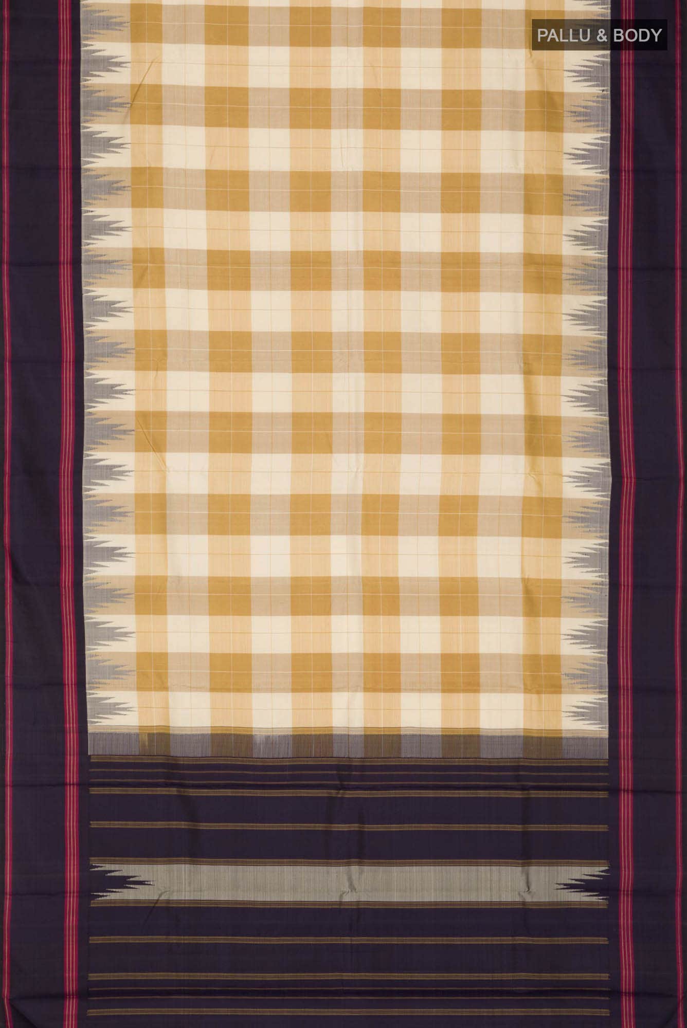 Beige Kanchipuram Silk Saree