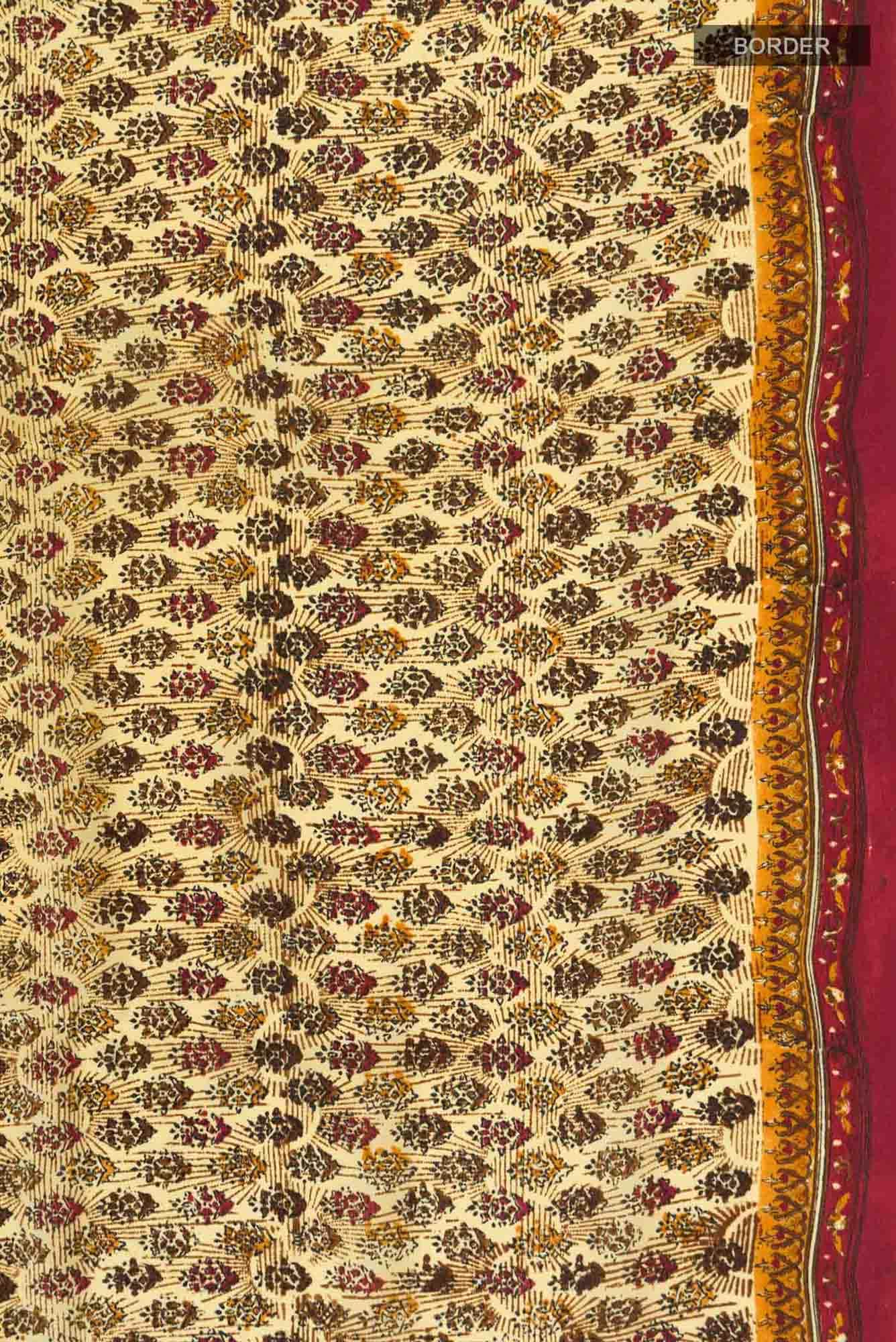 Yellow Mysore Crepe Saree