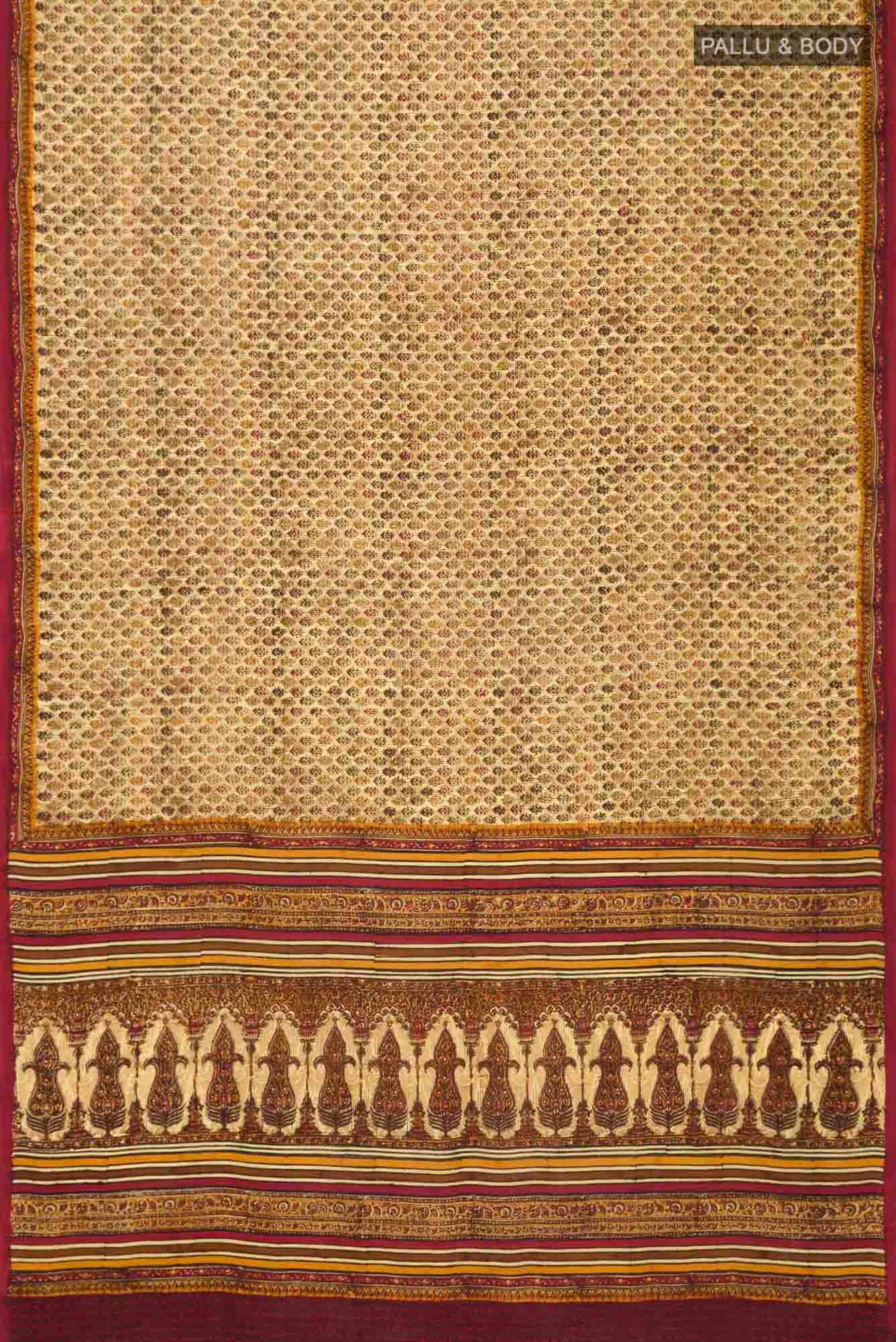 Yellow Mysore Crepe Saree
