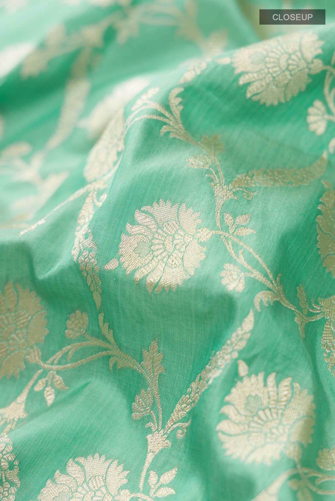 Green Banarasi Silk Saree
