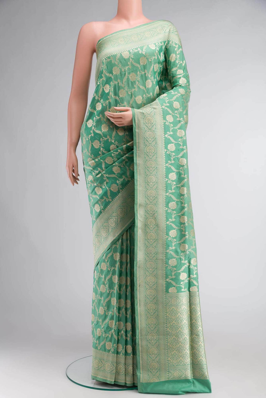 Green Banarasi Silk Saree