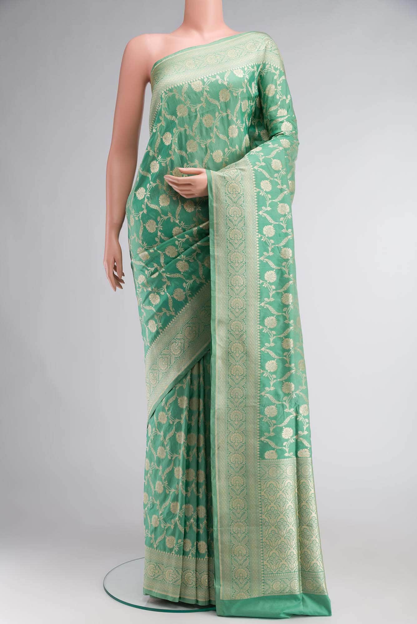 Green Banarasi Silk Saree
