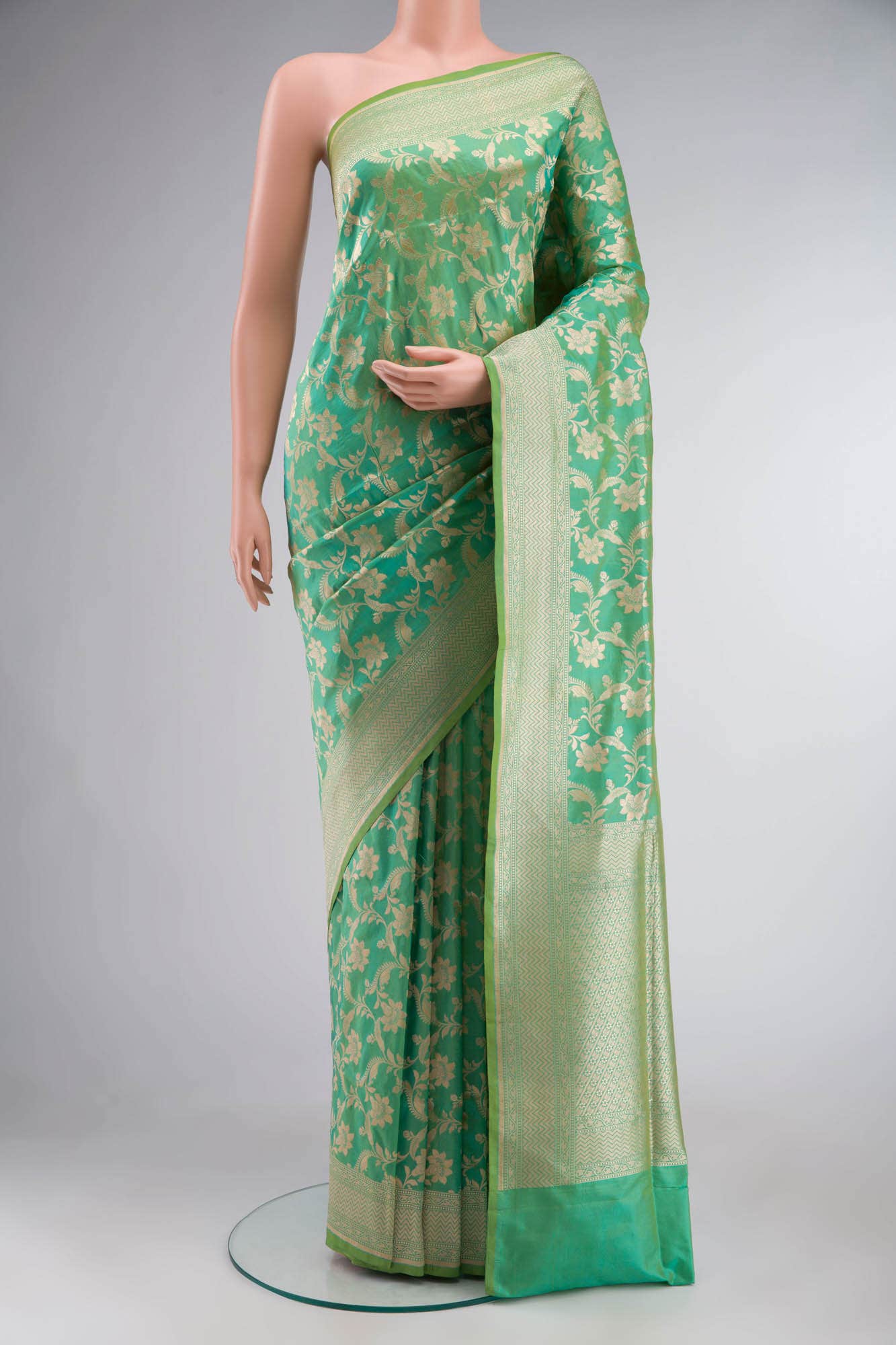 Green Banarasi Silk Saree