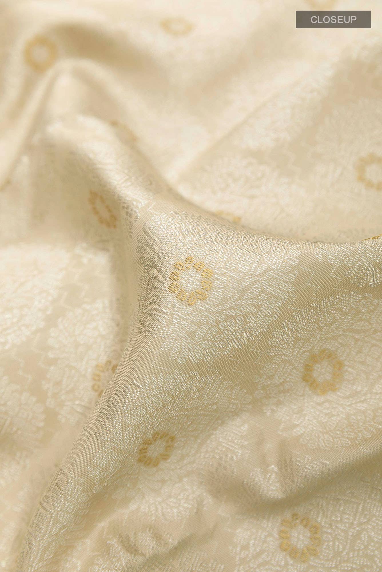 Pure Silk Pure Zari Off White Kanchipuram Saree