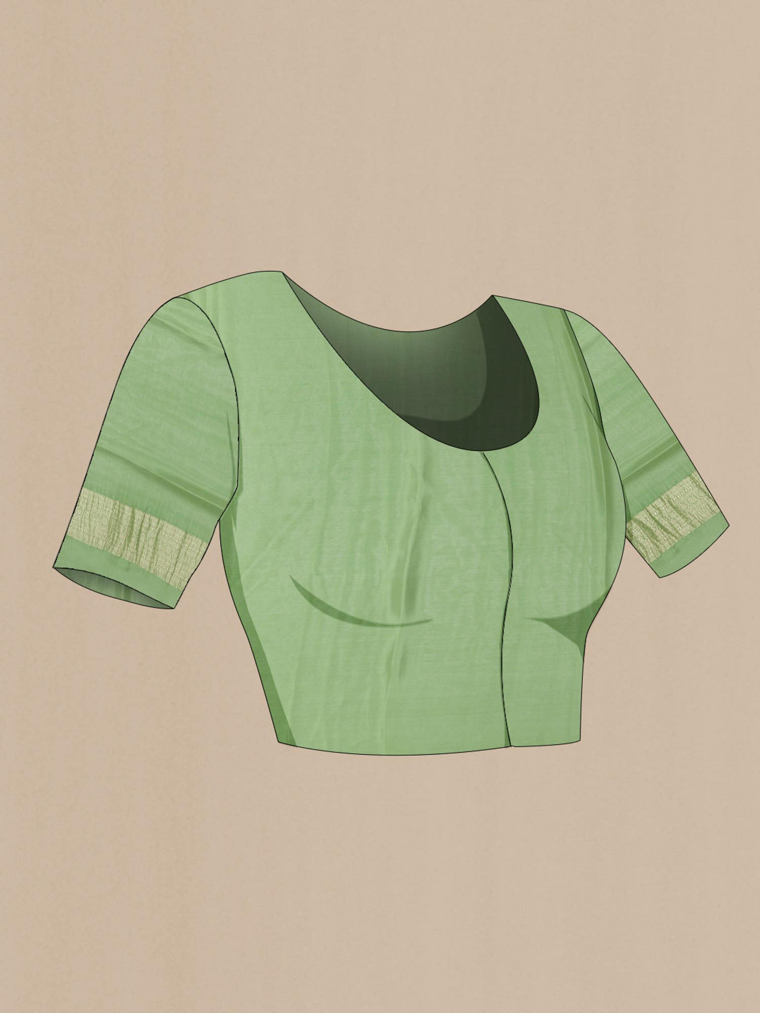 Green Crepe Saree