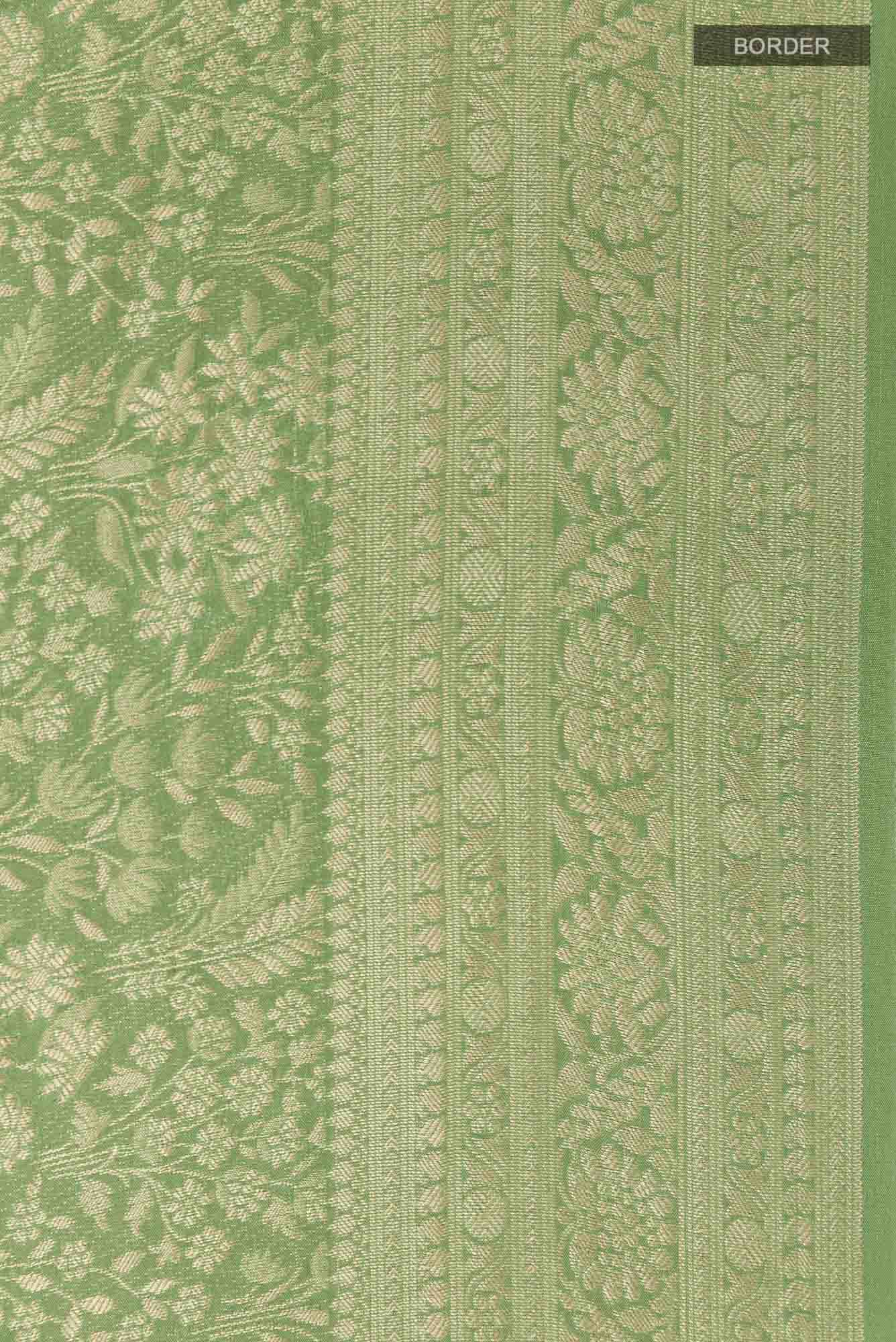 Green Crepe Saree