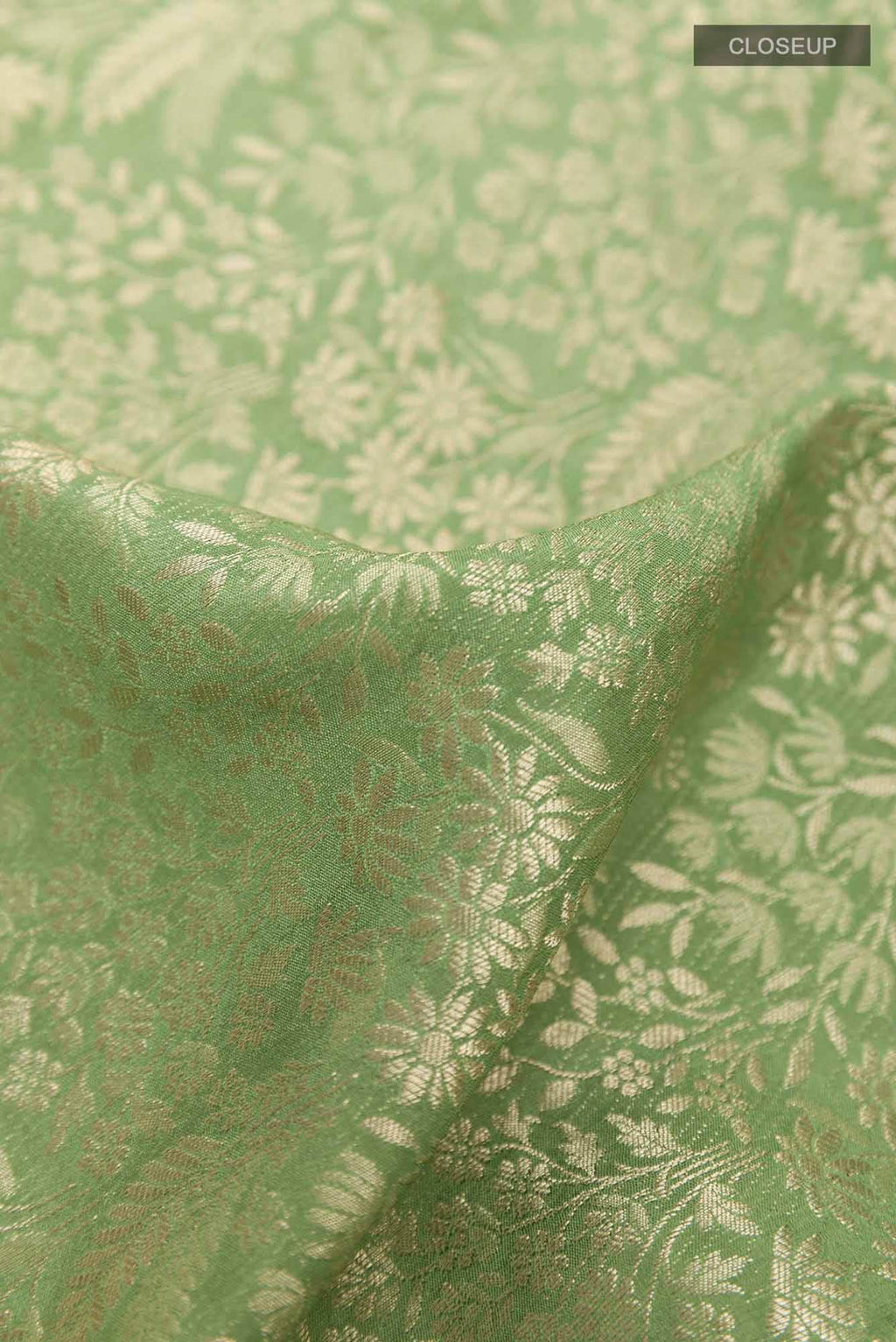 Green Crepe Saree