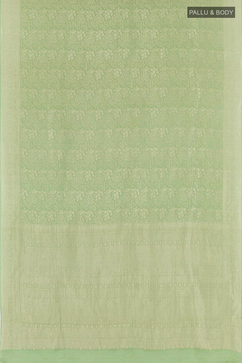 Green Crepe Saree