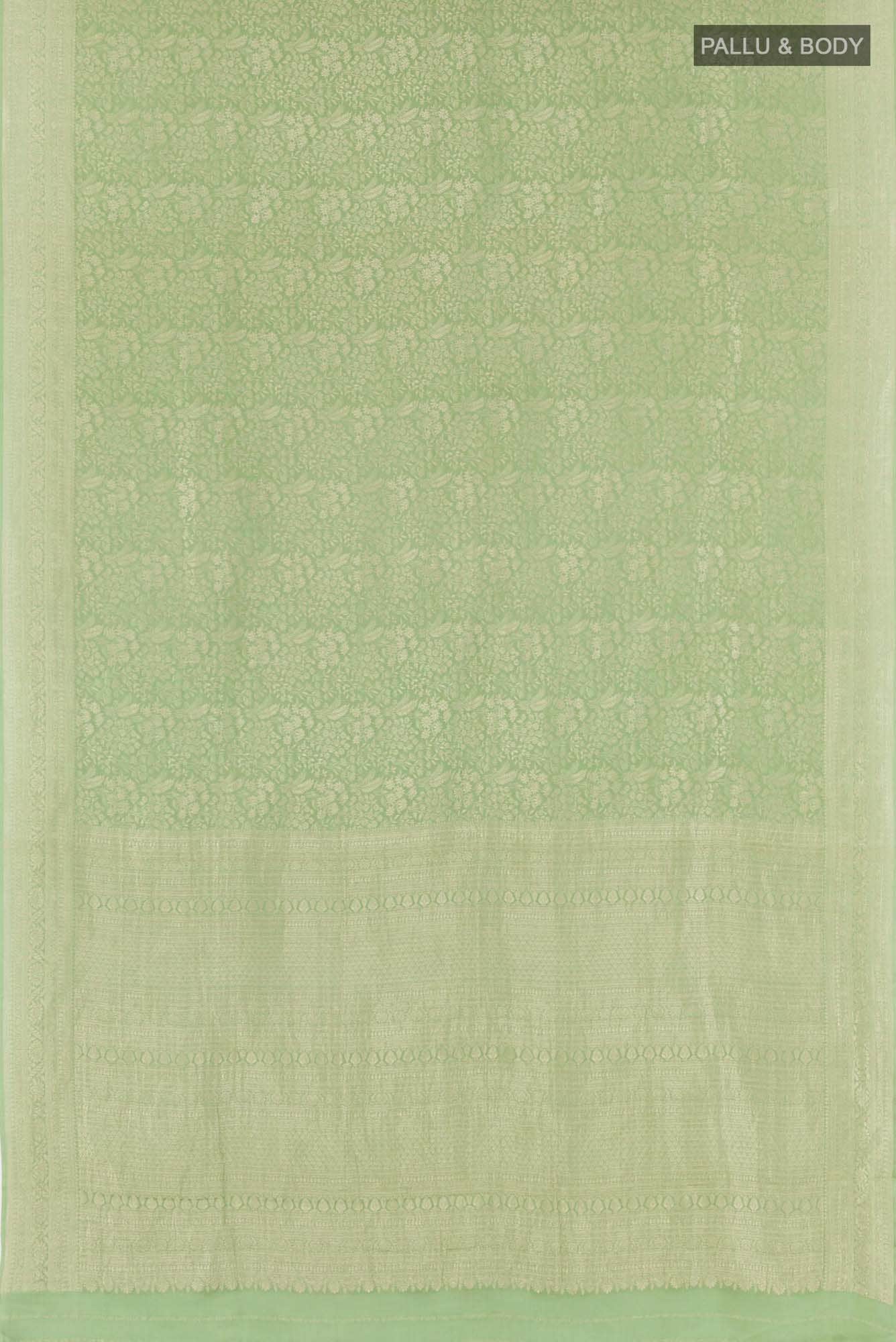 Green Crepe Saree