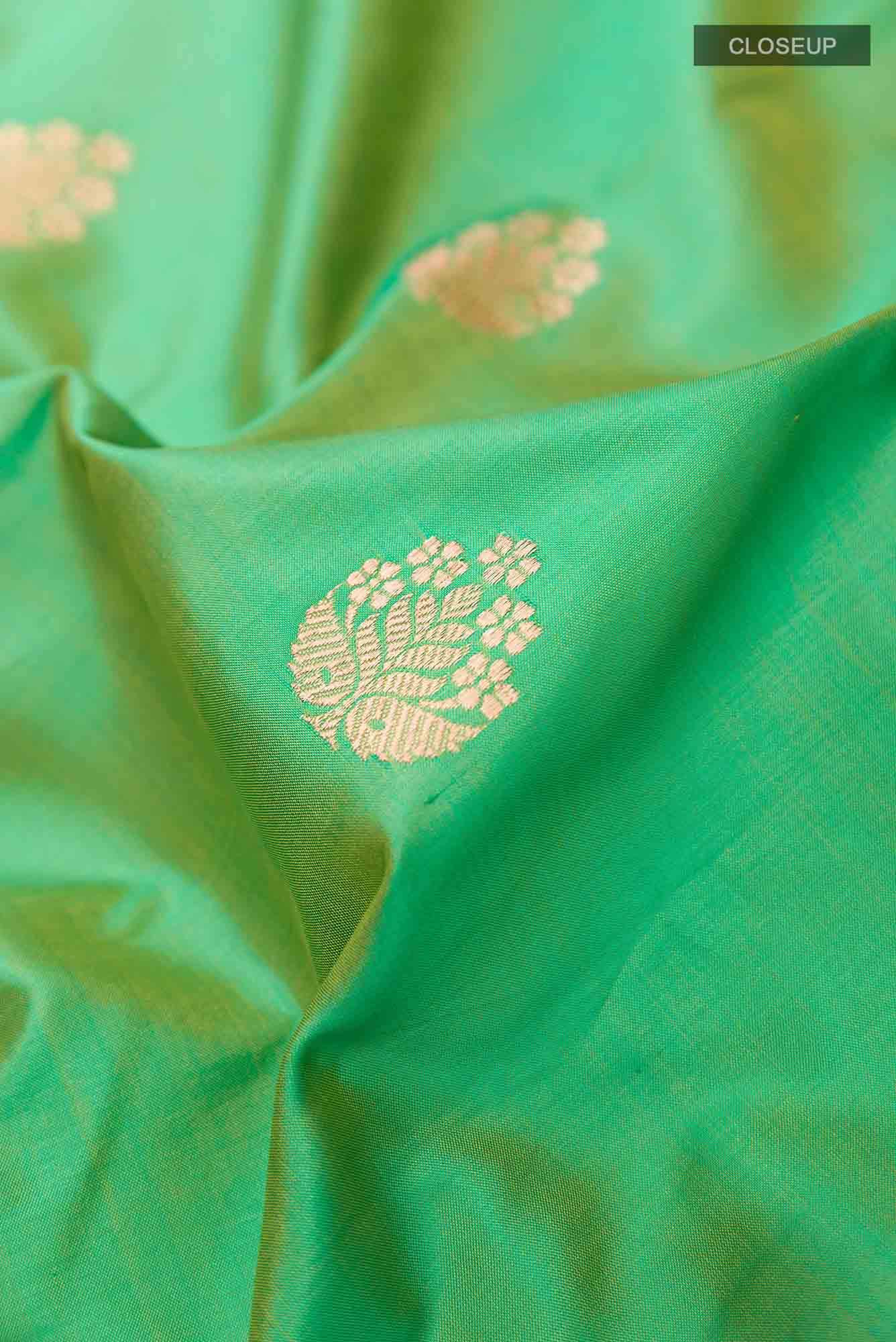 Green Banarasi Katan Silk Saree