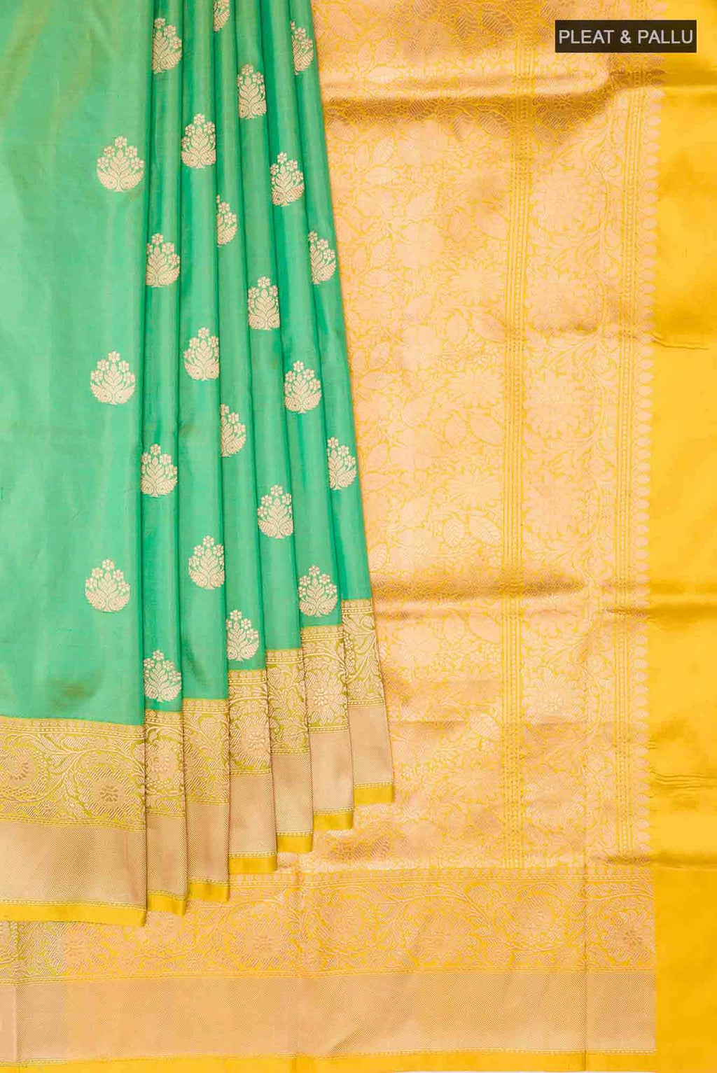 Green Banarasi Katan Silk Saree