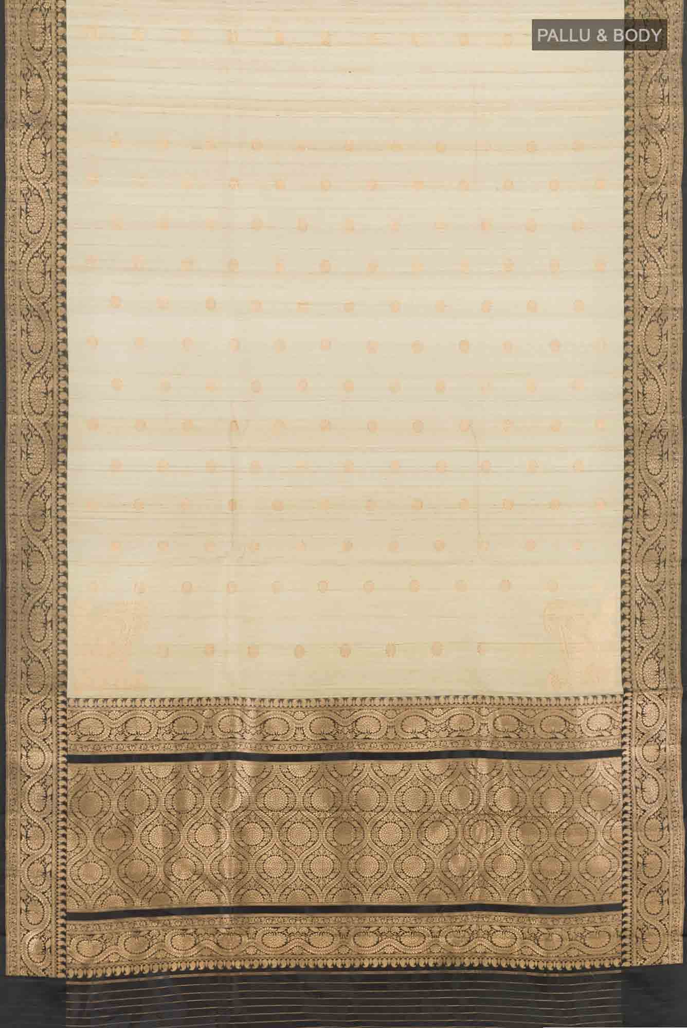 Beige Banarasi Katan Silk Saree