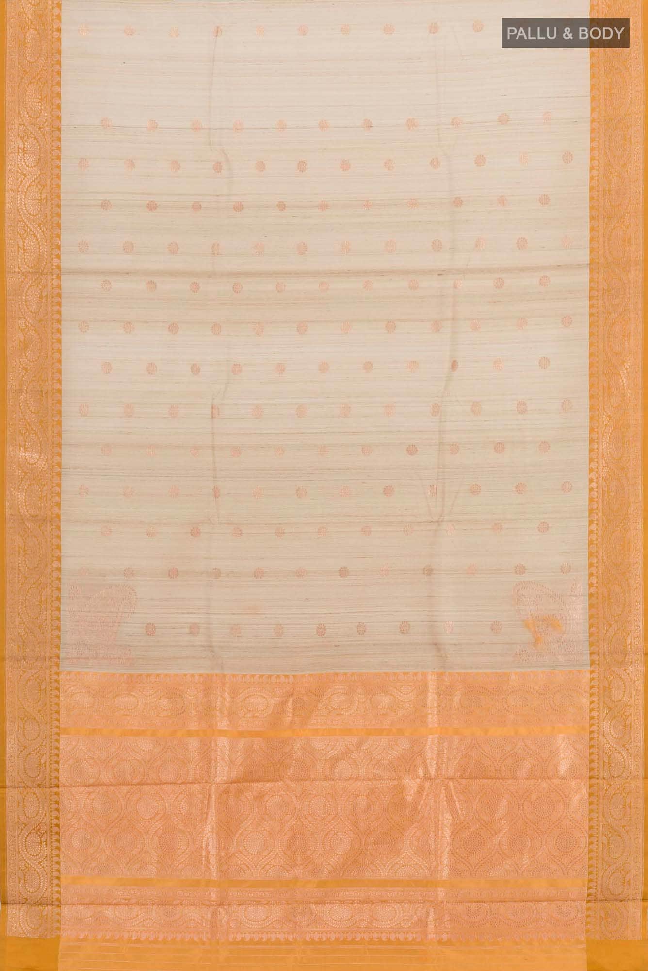 Beige Banarasi Katan Silk Saree