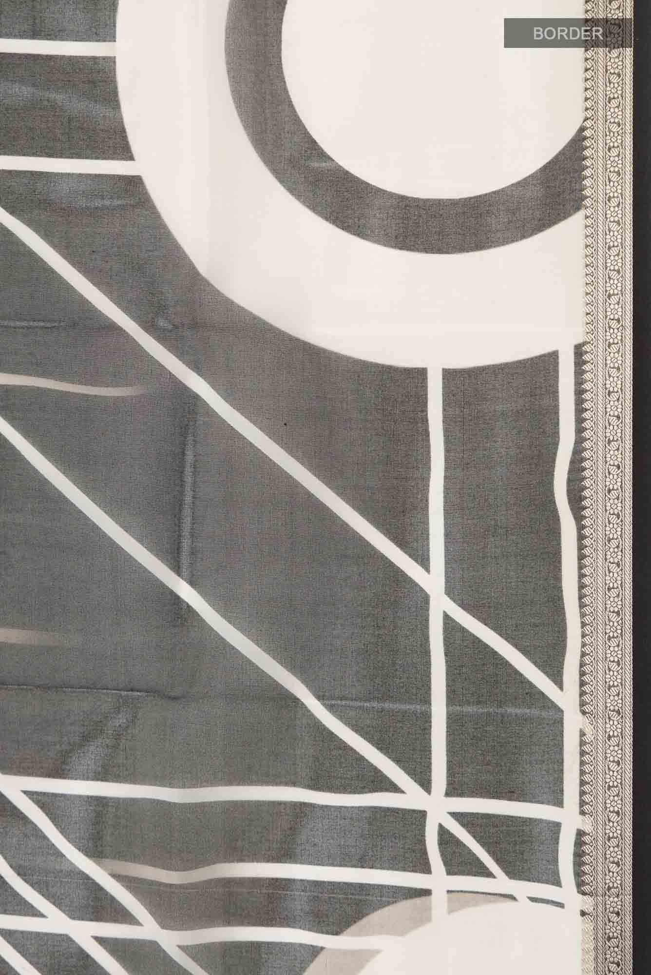 Black Organza Silk Saree