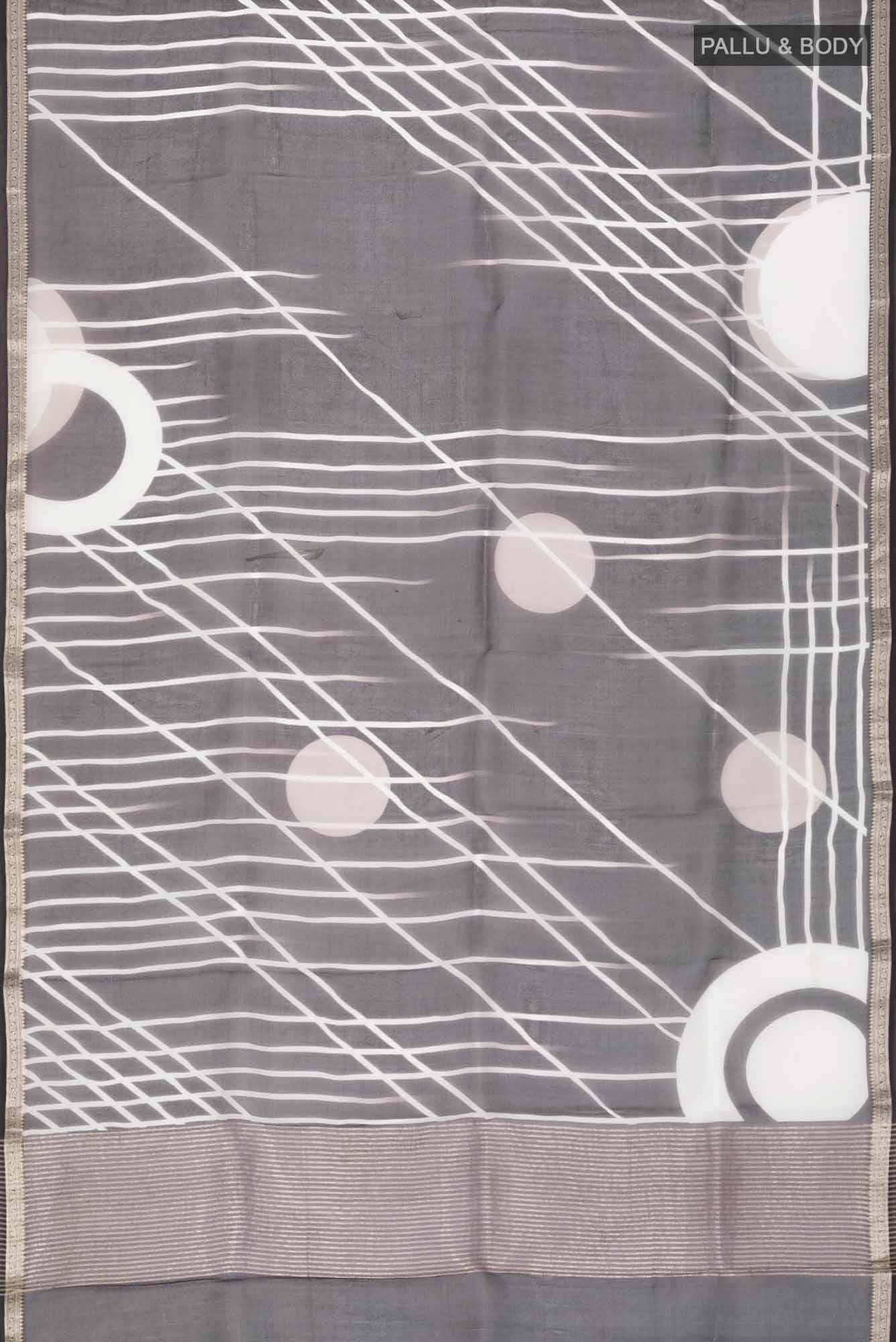 Black Organza Silk Saree