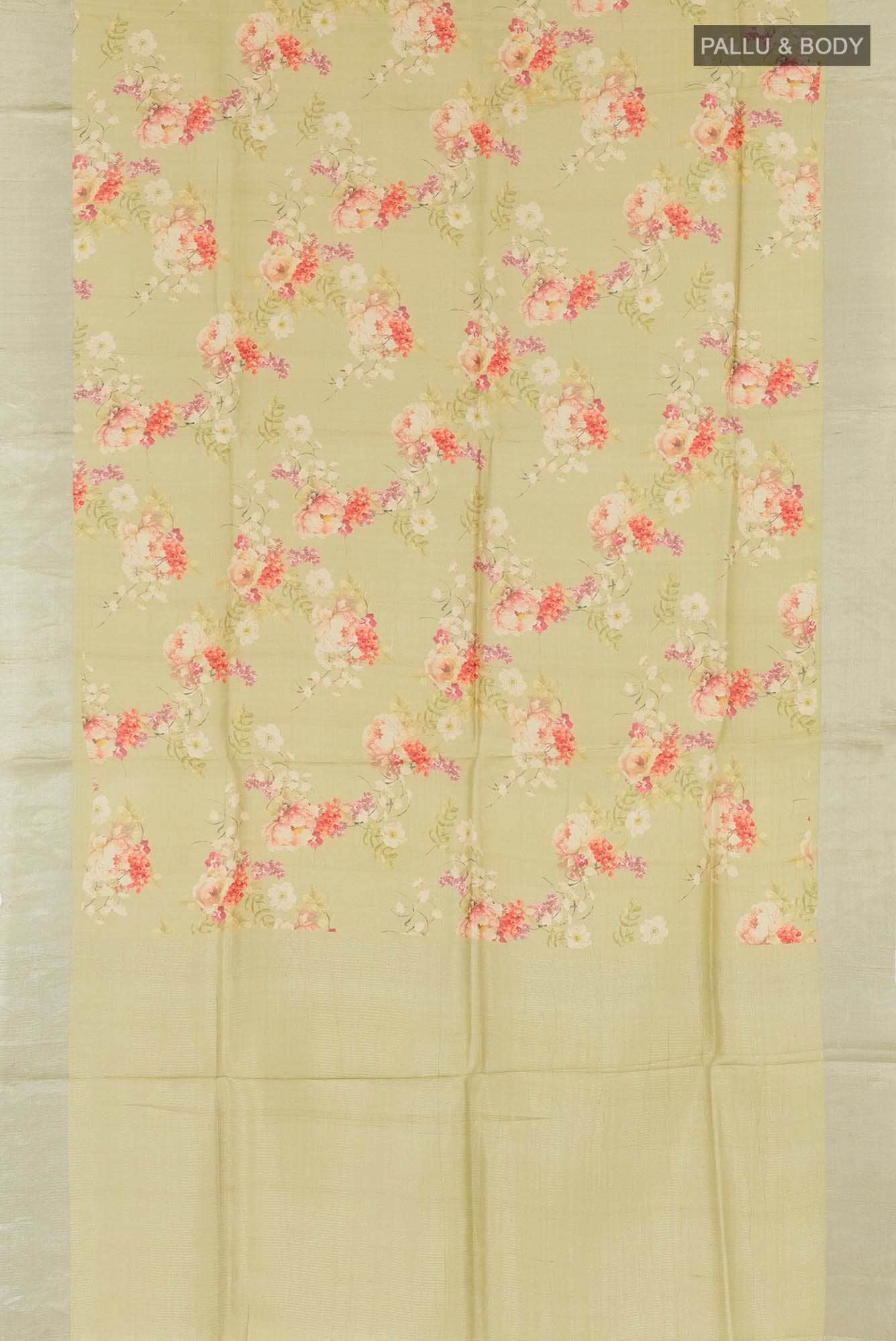 Dark Beige Tussar Saree