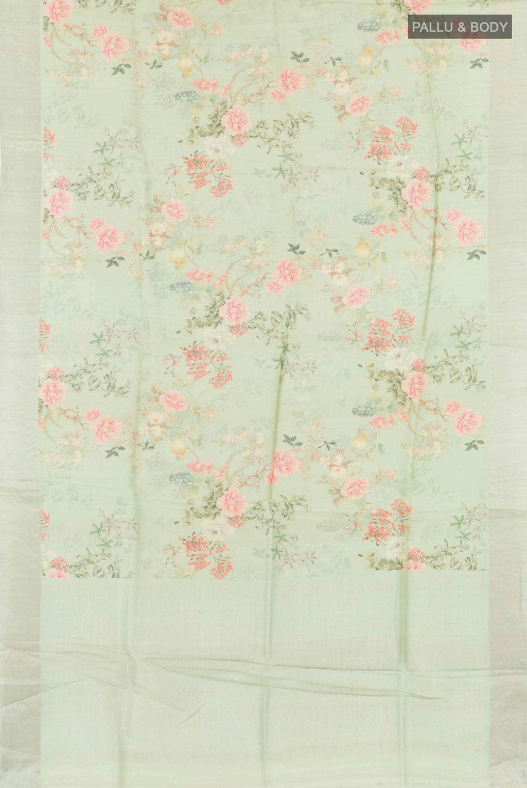 Mint Green Tussar Saree