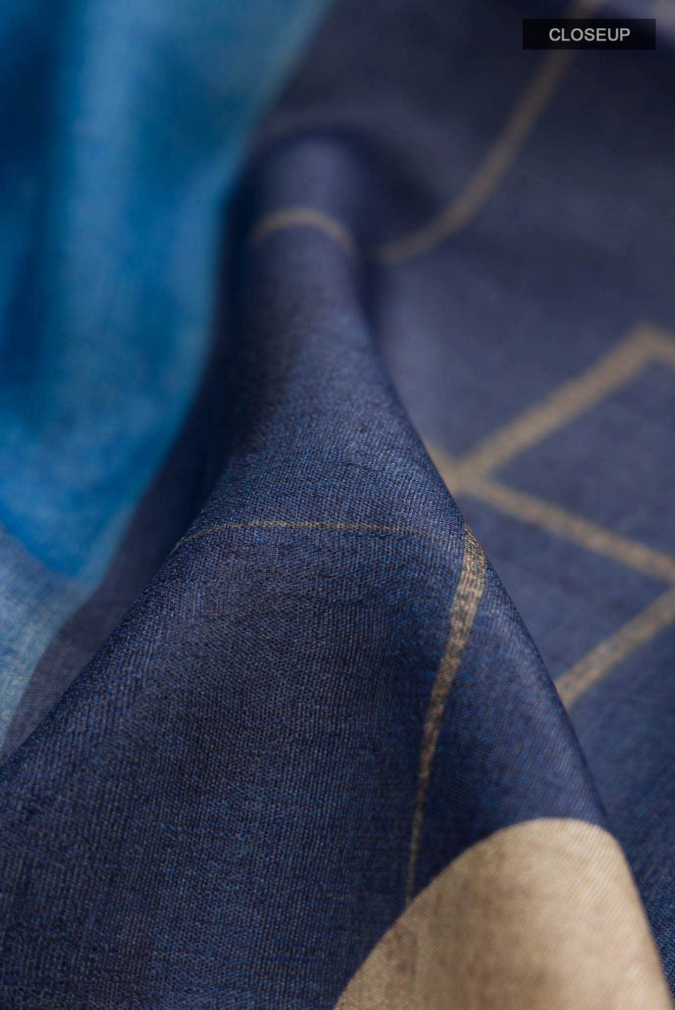 Blue Bhagalpuri Tussar Silk Saree