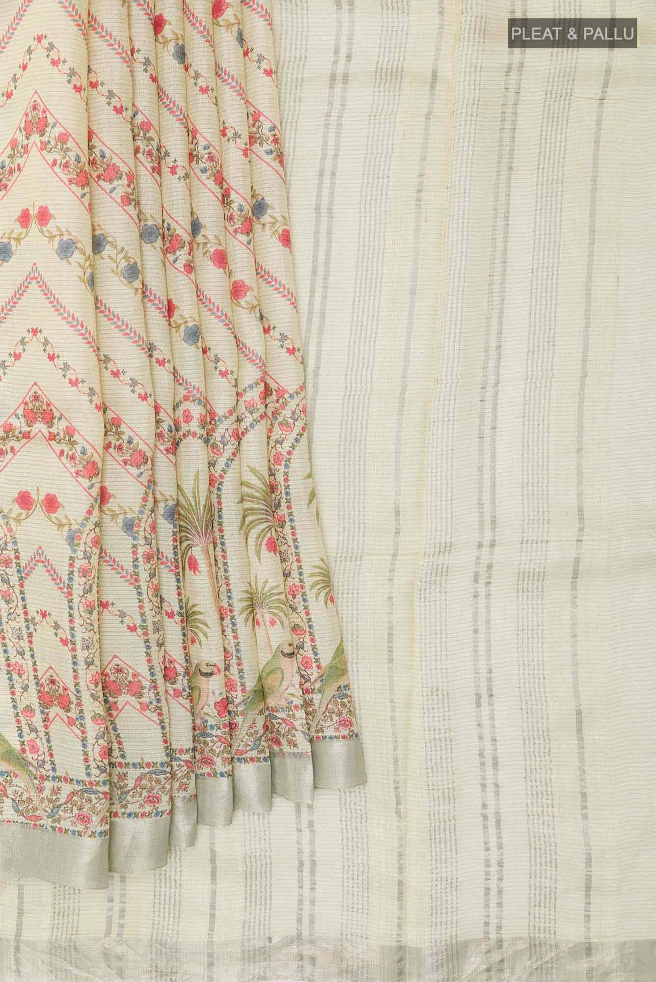 Green Tussar Saree