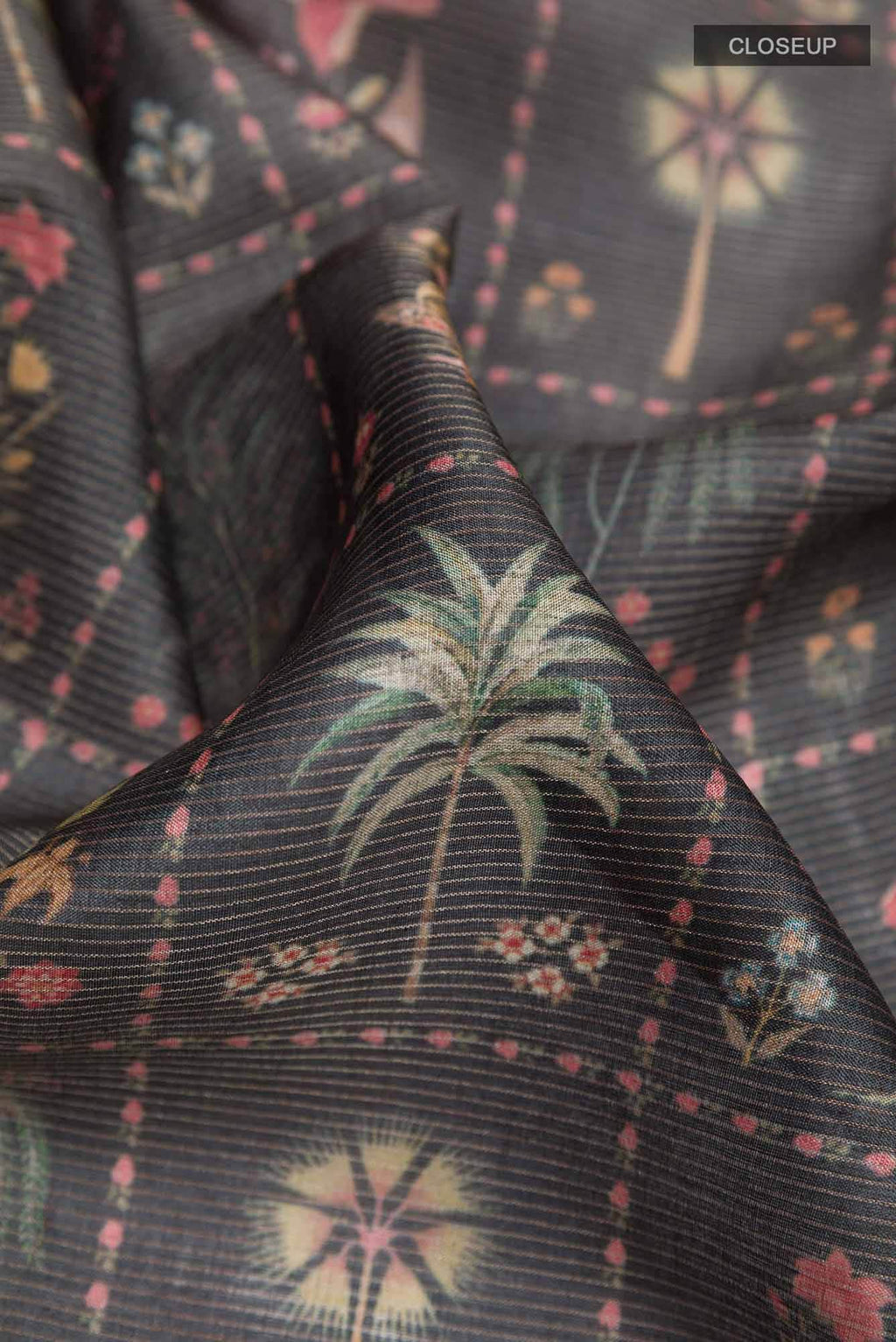 Black Tussar Saree