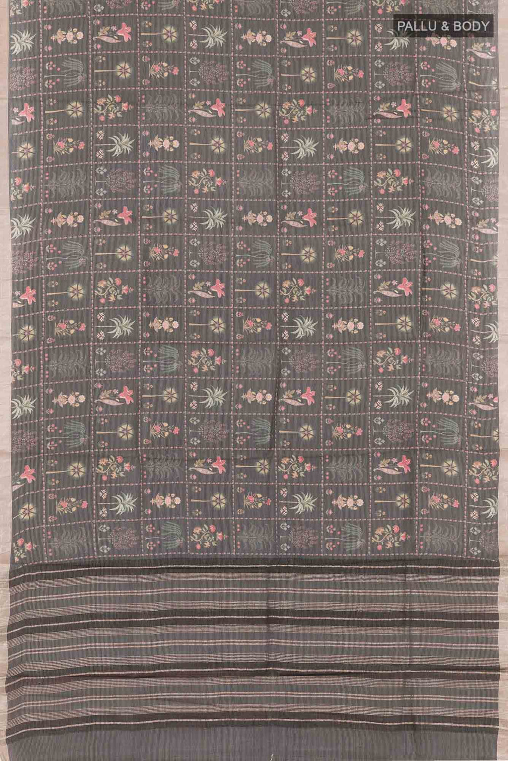 Black Tussar Saree