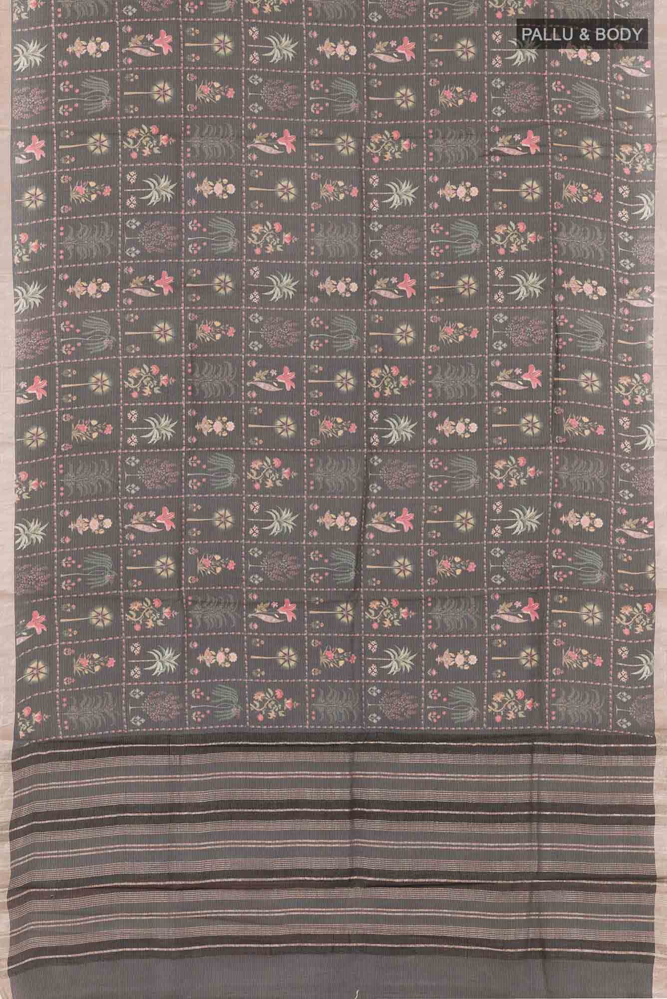 Black Tussar Saree