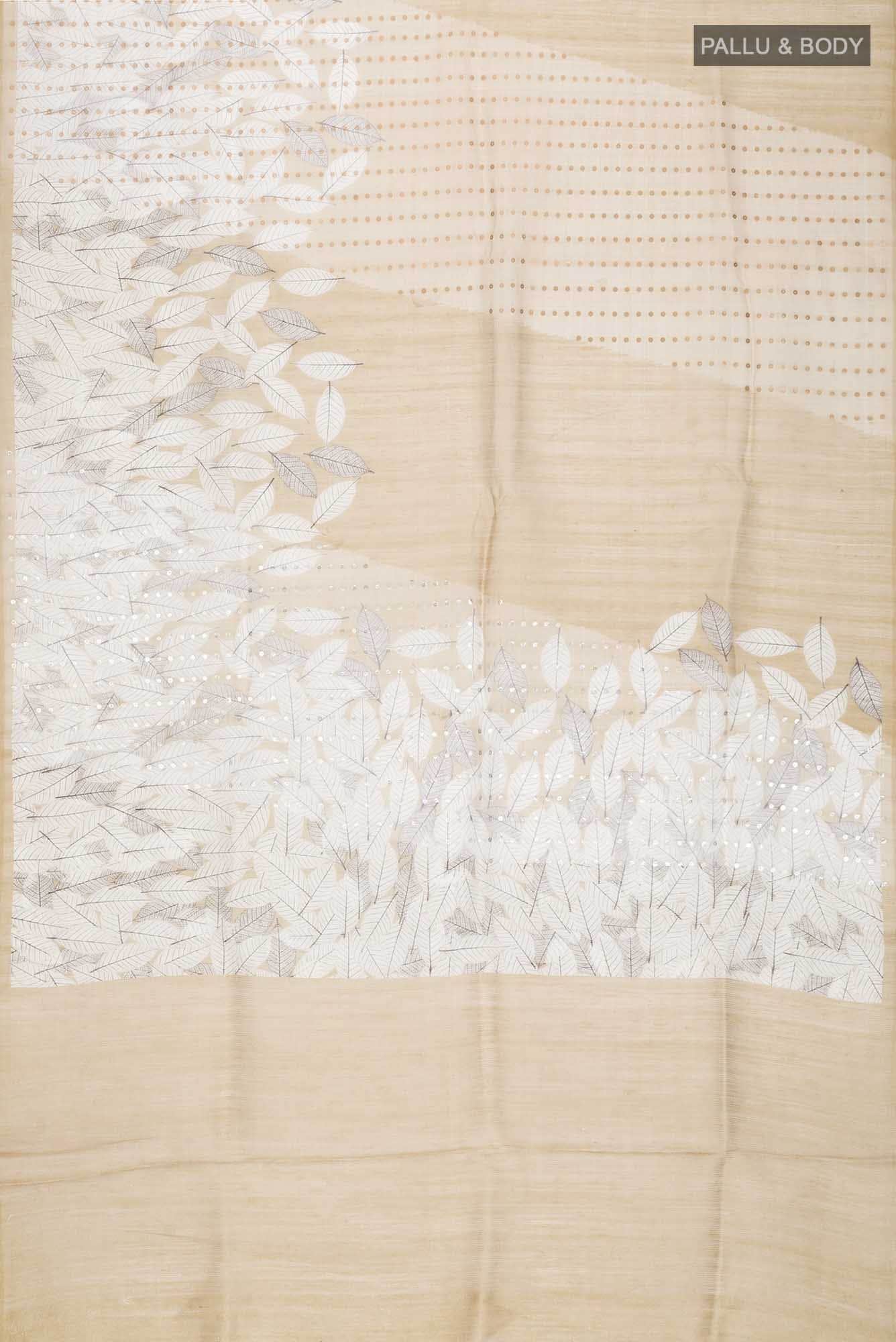 Green Bhagalpuri Tussar Silk Saree