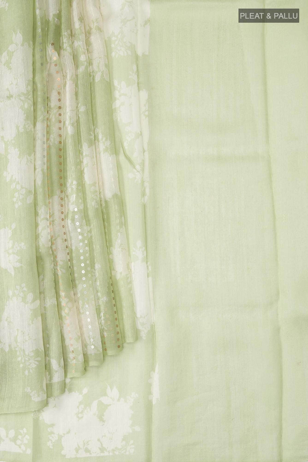 Light Green Bhagalpuri Tussar Silk Saree