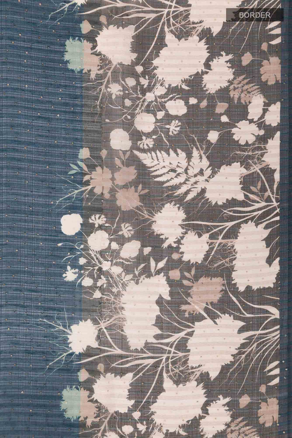Blue Tussar Saree