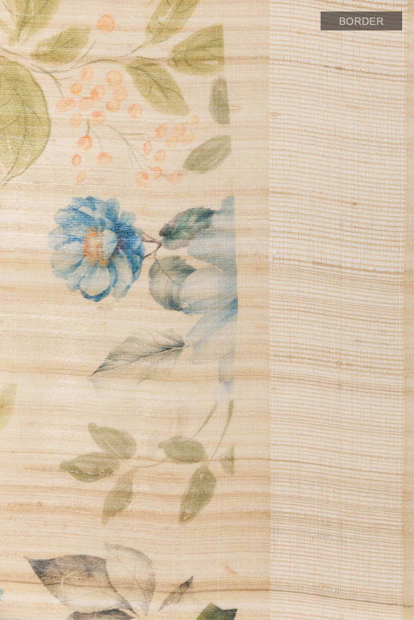 Beige Tussar Saree