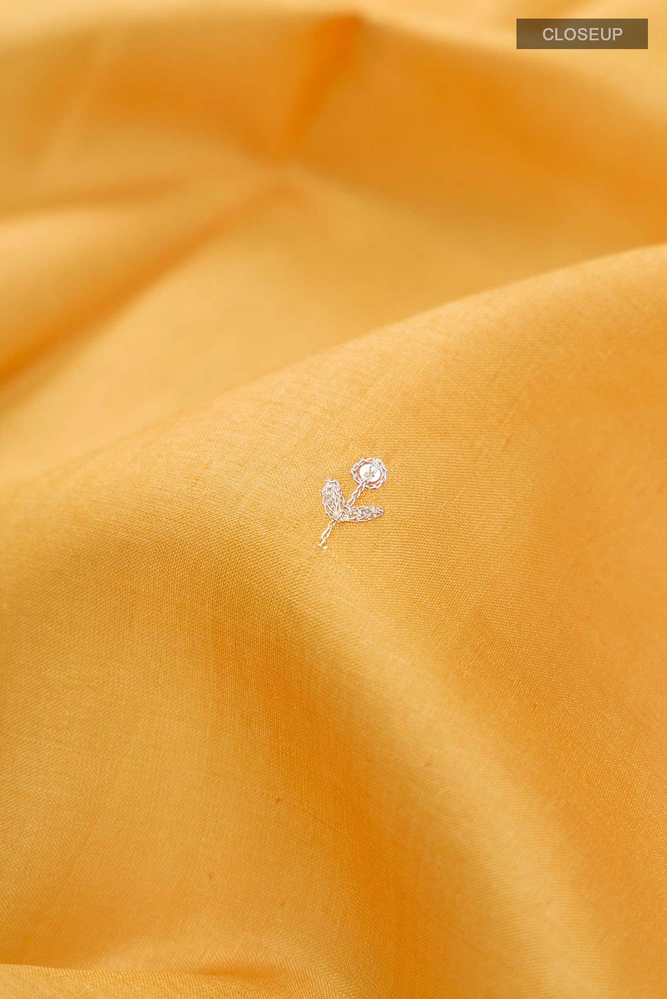 Yellow Bhagalpuri Tussar Silk Saree