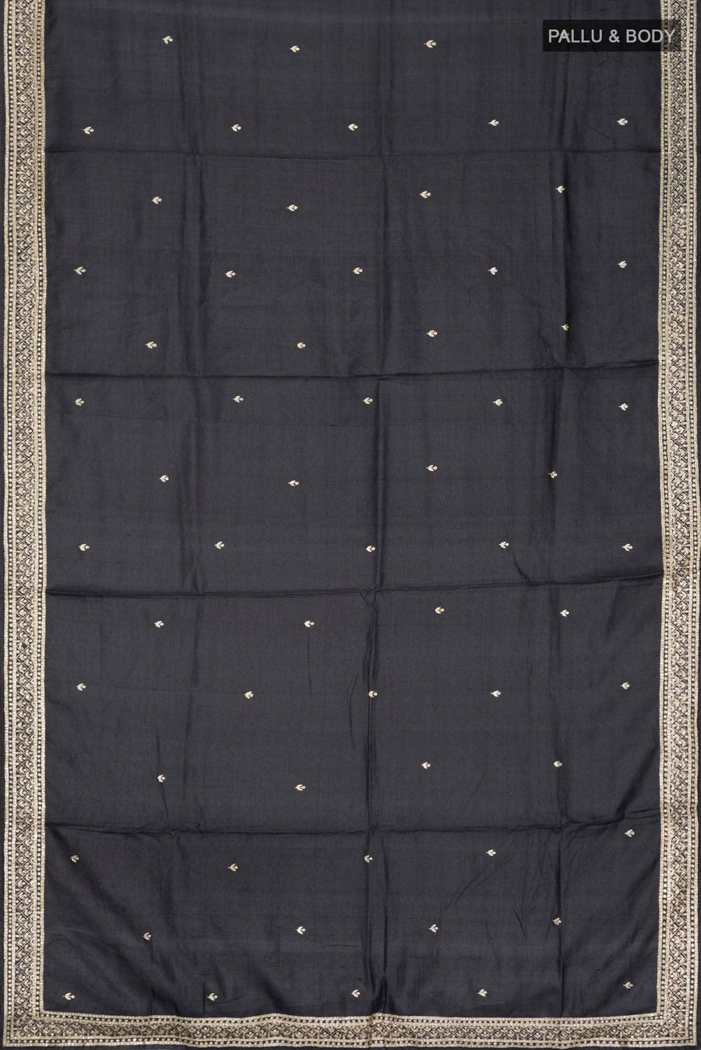 Black Bhagalpuri Tussar Silk Saree