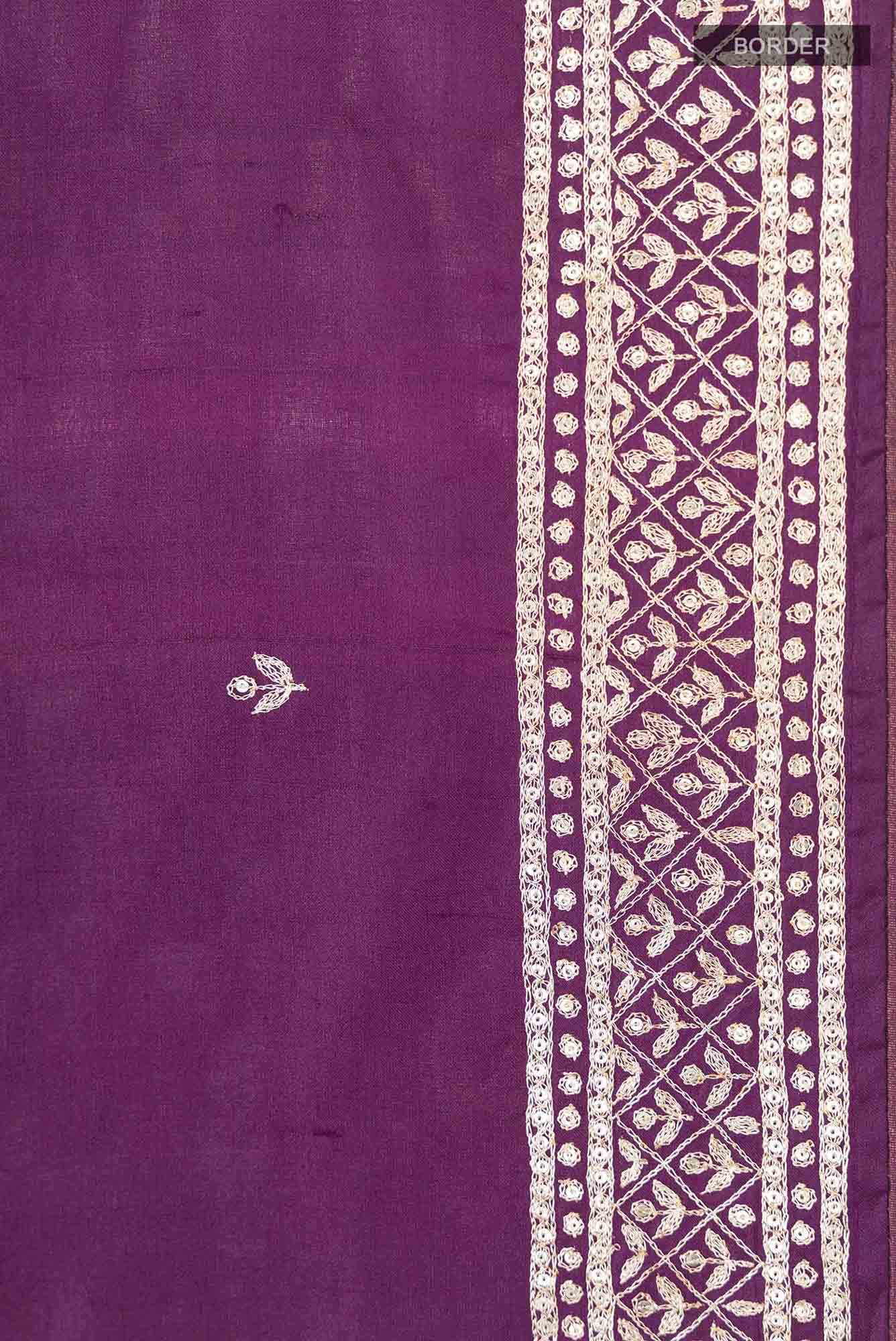 Purple Bhagalpuri Tussar Silk Saree