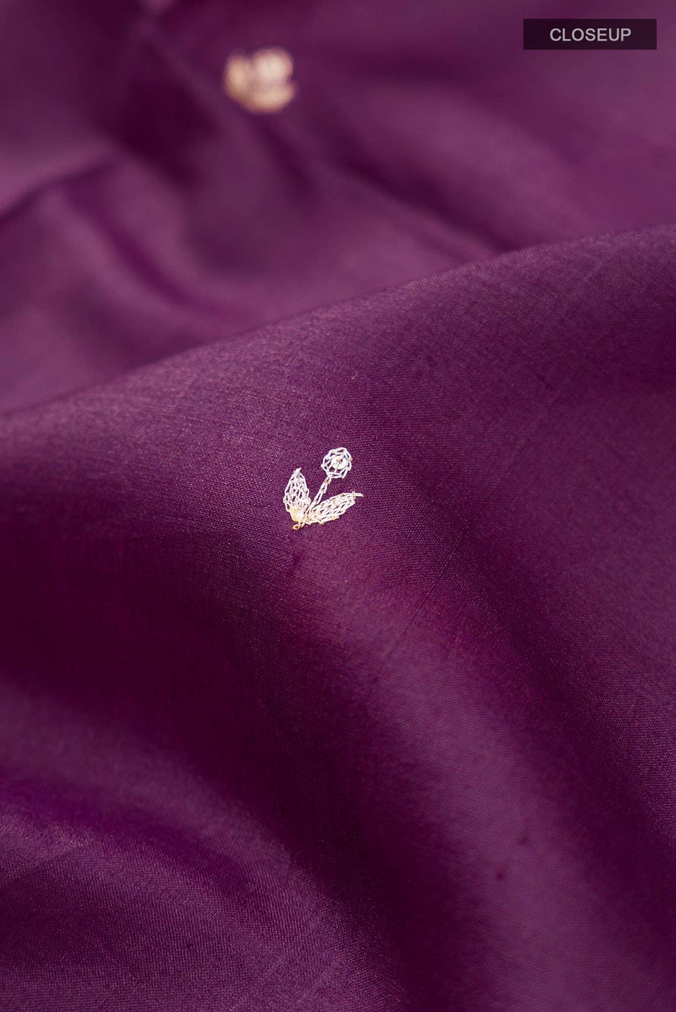 Purple Bhagalpuri Tussar Silk Saree