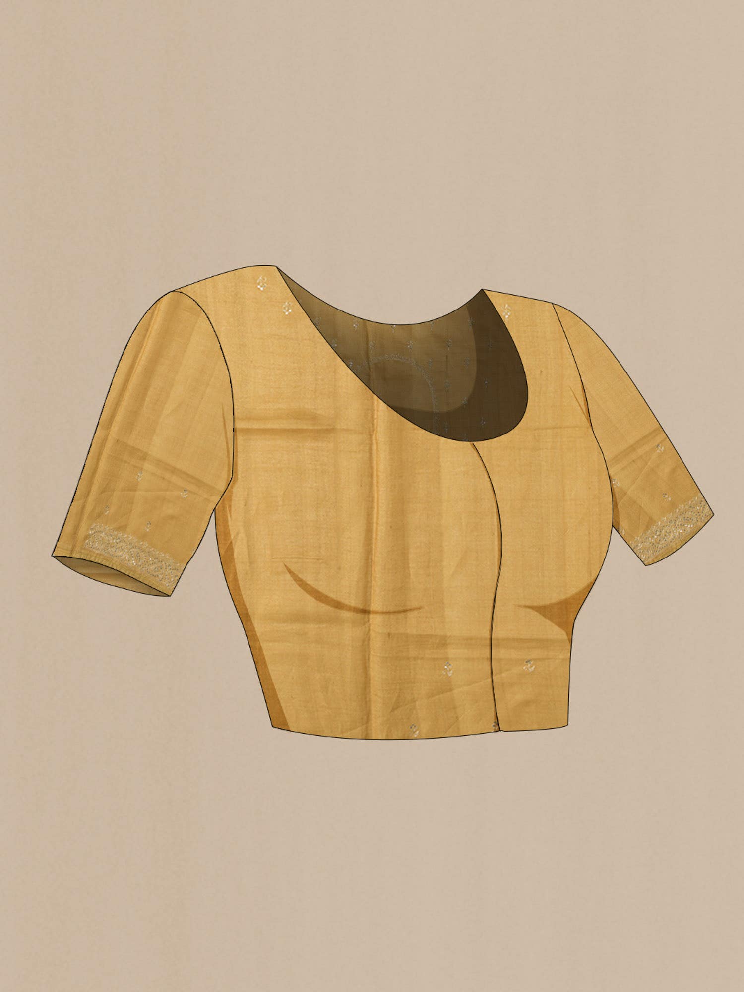 Yellow Bhagalpuri Tussar Silk Saree