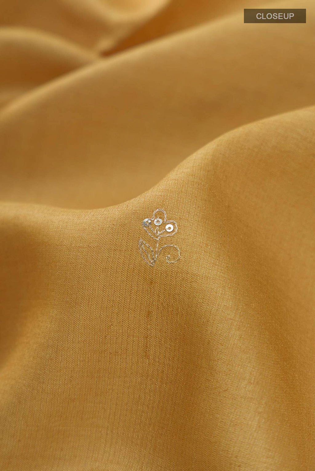 Yellow Bhagalpuri Tussar Silk Saree