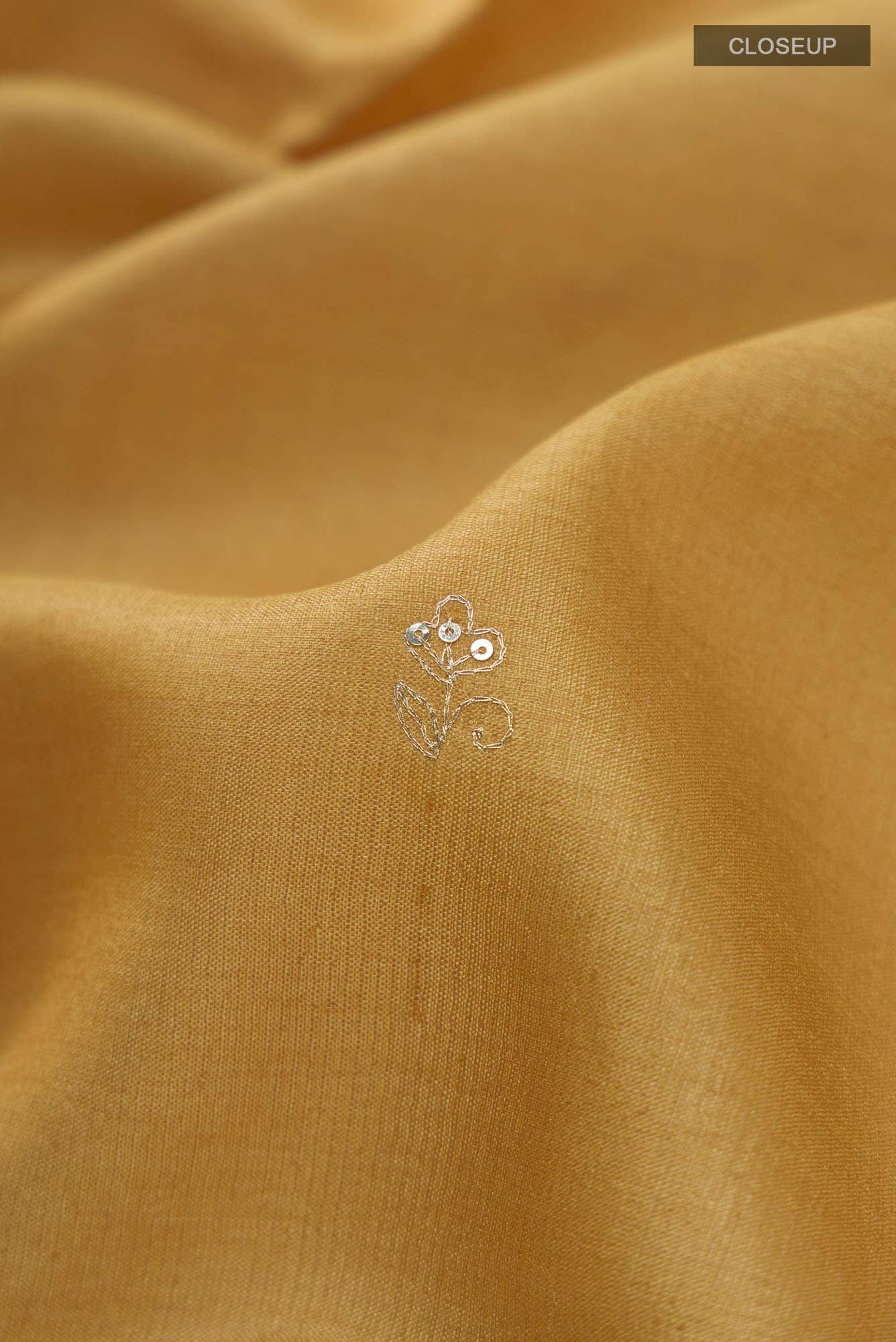 Yellow Bhagalpuri Tussar Silk Saree