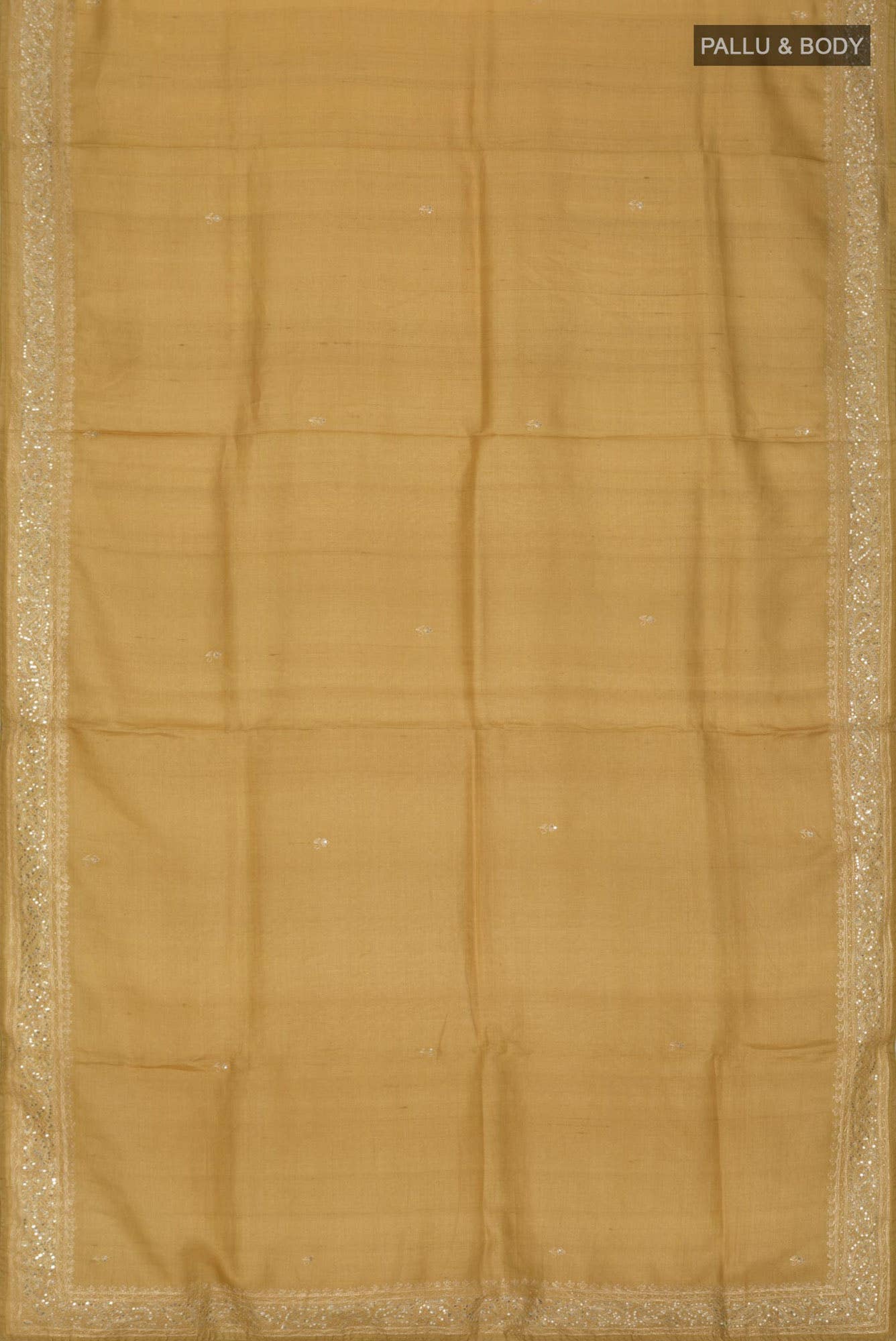 Beige Bhagalpuri Tussar Silk Saree