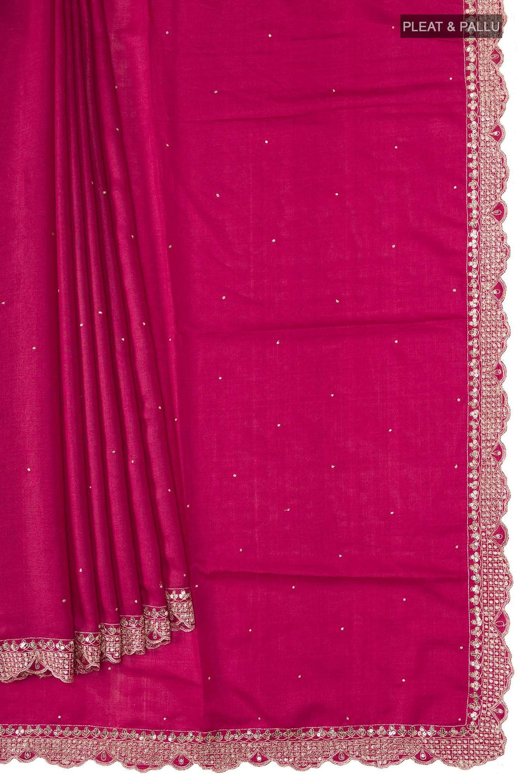 Maroon Bhagalpuri Tussar Silk Saree