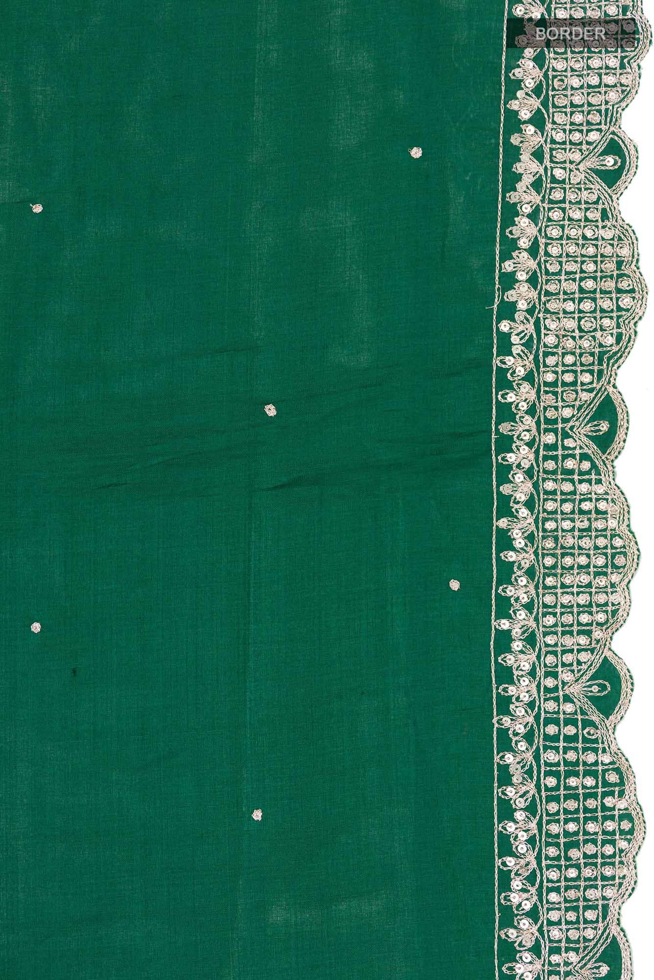 Green Bhagalpuri Tussar Silk Saree