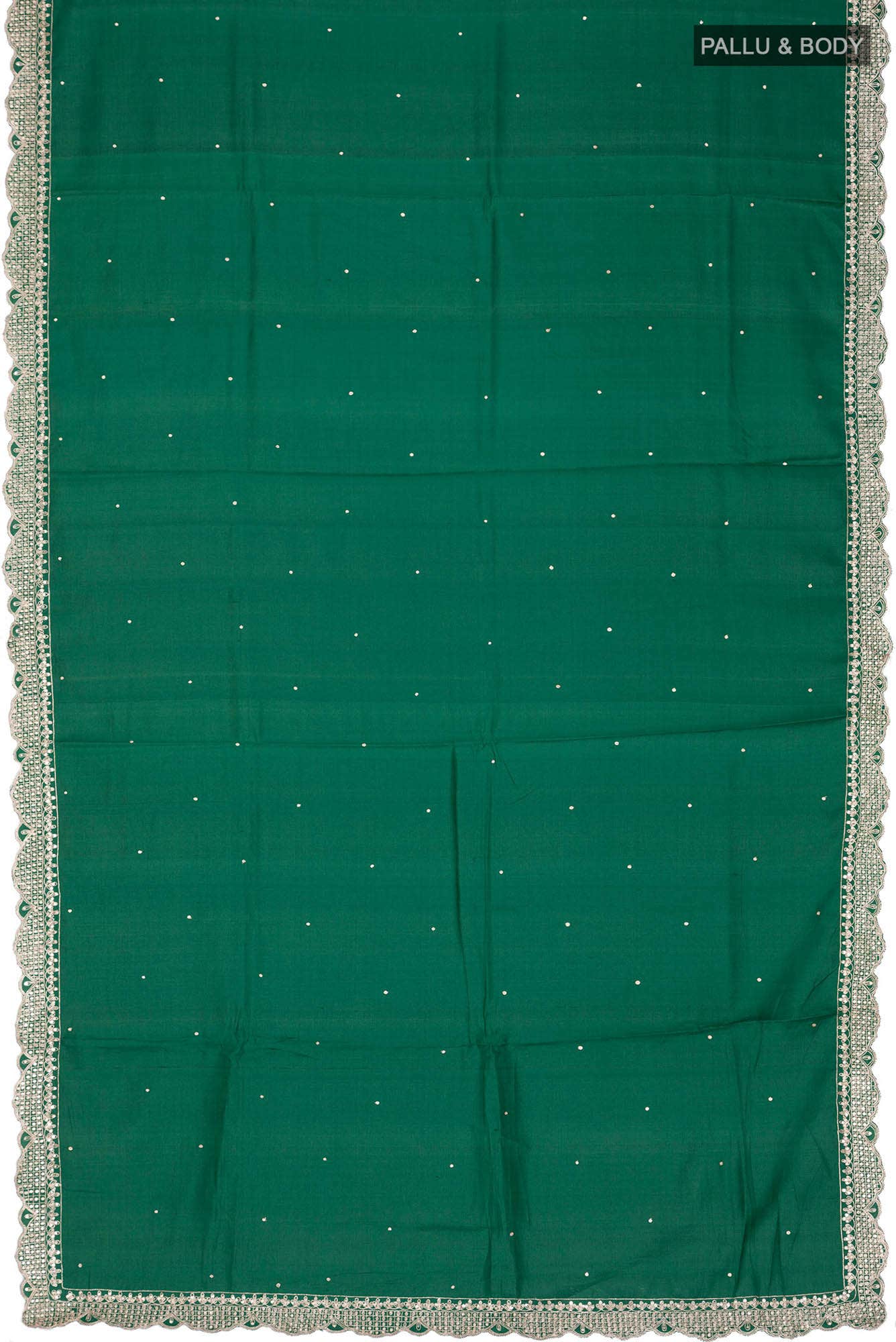 Green Bhagalpuri Tussar Silk Saree