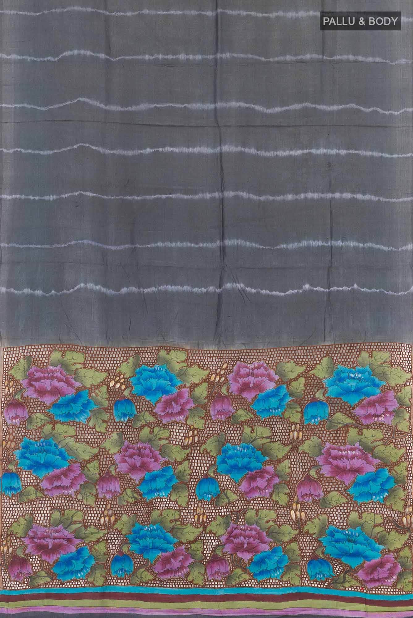 Grey Tussar Saree