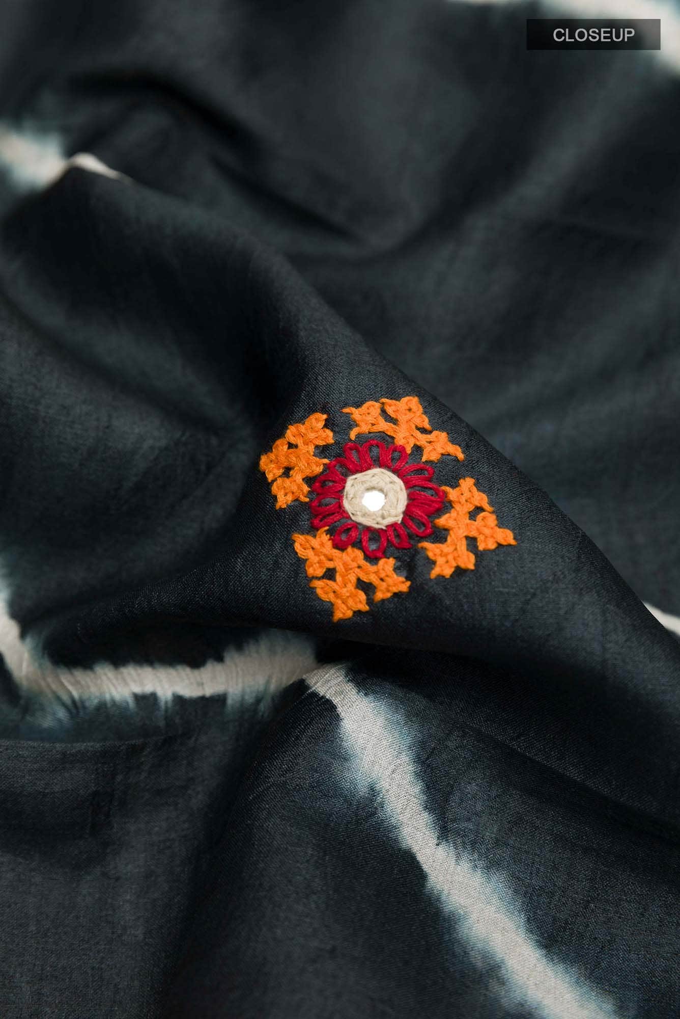 Black Tussar Saree