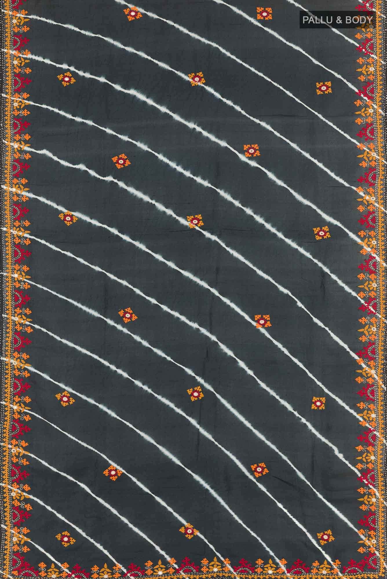 Black Tussar Saree