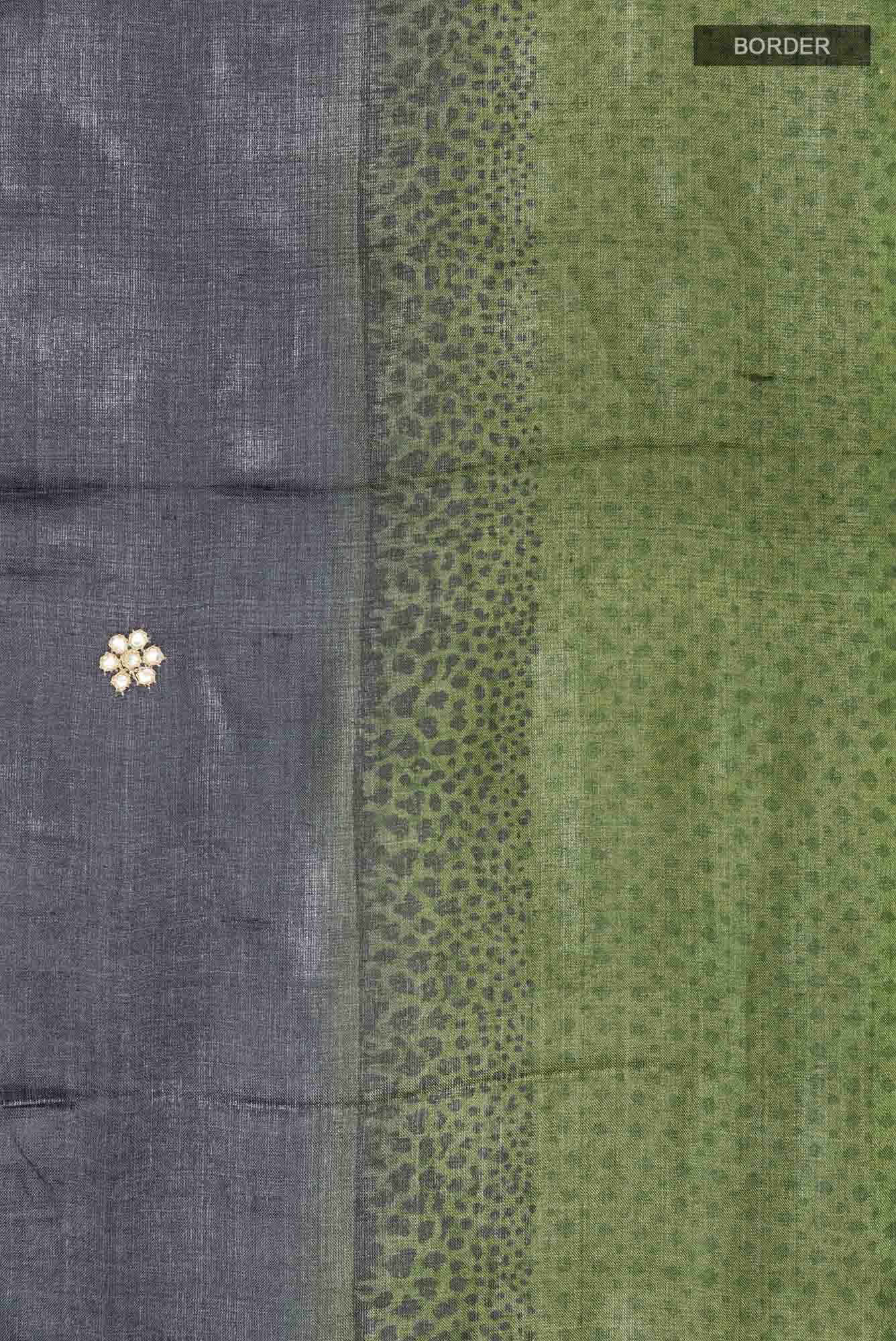Black Tussar Saree