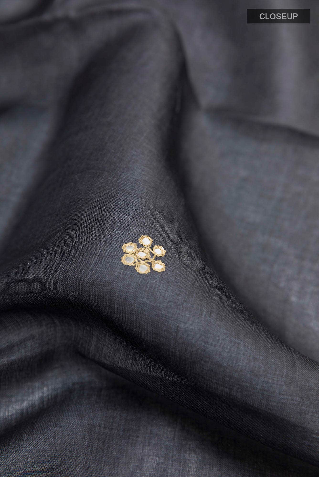 Black Tussar Saree