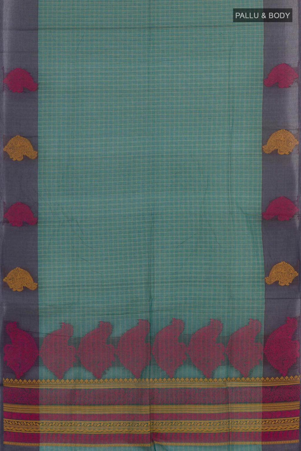 Green Coimbatore Cotton Saree