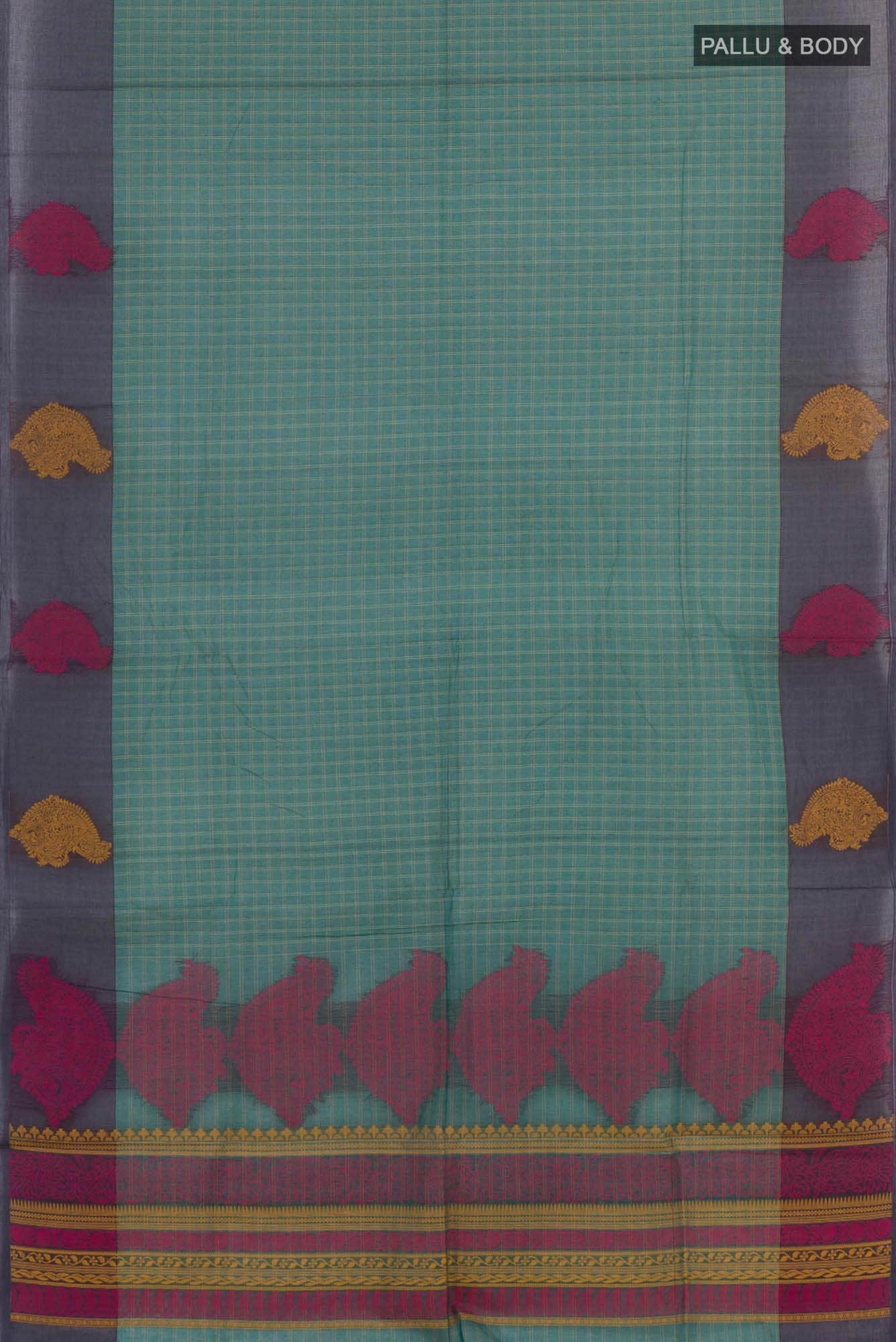 Green Coimbatore Cotton Saree